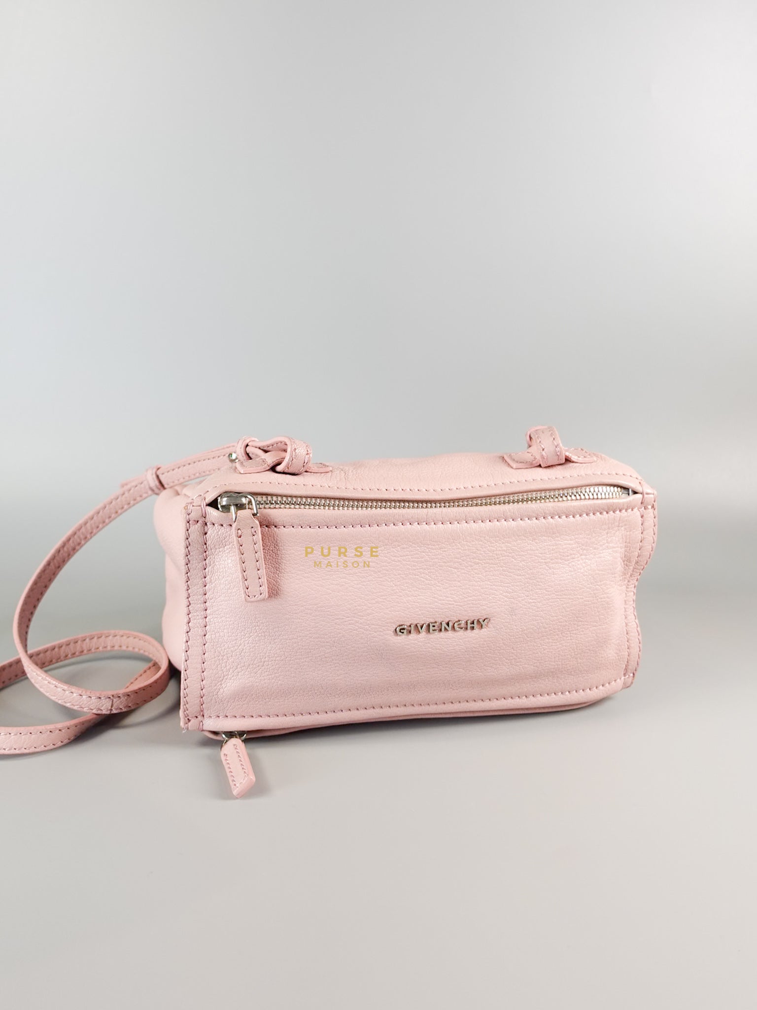 Mini Pandora Bag in Light Pink Goat Leather | Purse Maison Luxury Bags Shop