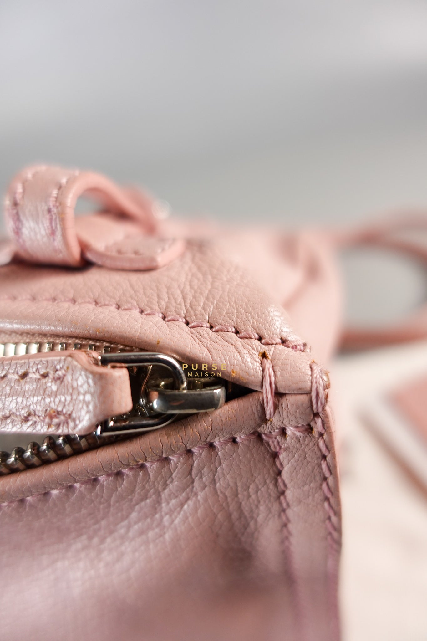 Mini Pandora Bag in Light Pink Goat Leather | Purse Maison Luxury Bags Shop