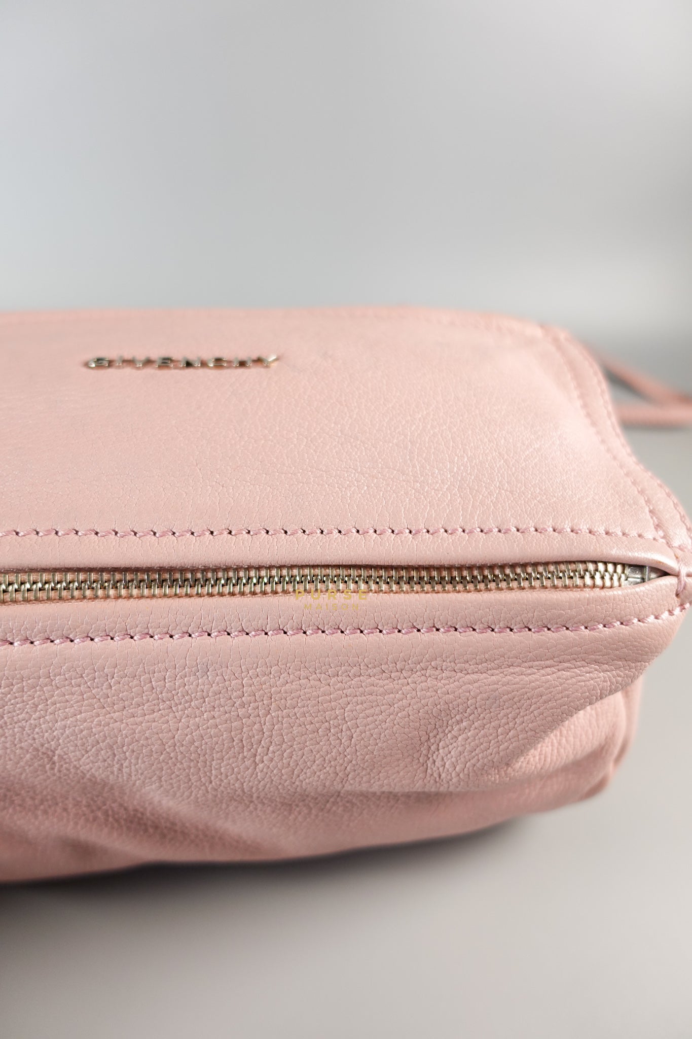 Mini Pandora Bag in Light Pink Goat Leather | Purse Maison Luxury Bags Shop