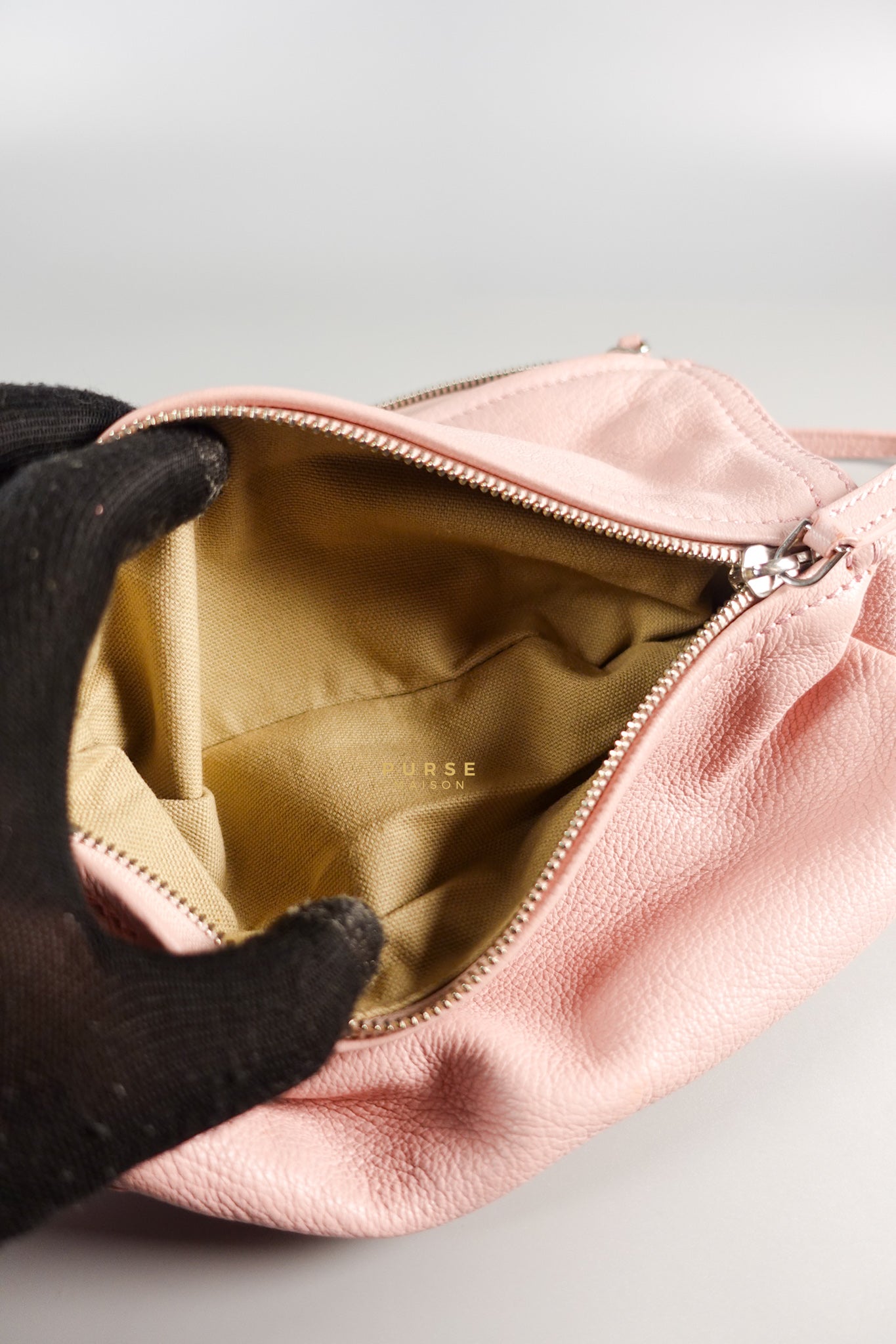 Mini Pandora Bag in Light Pink Goat Leather | Purse Maison Luxury Bags Shop