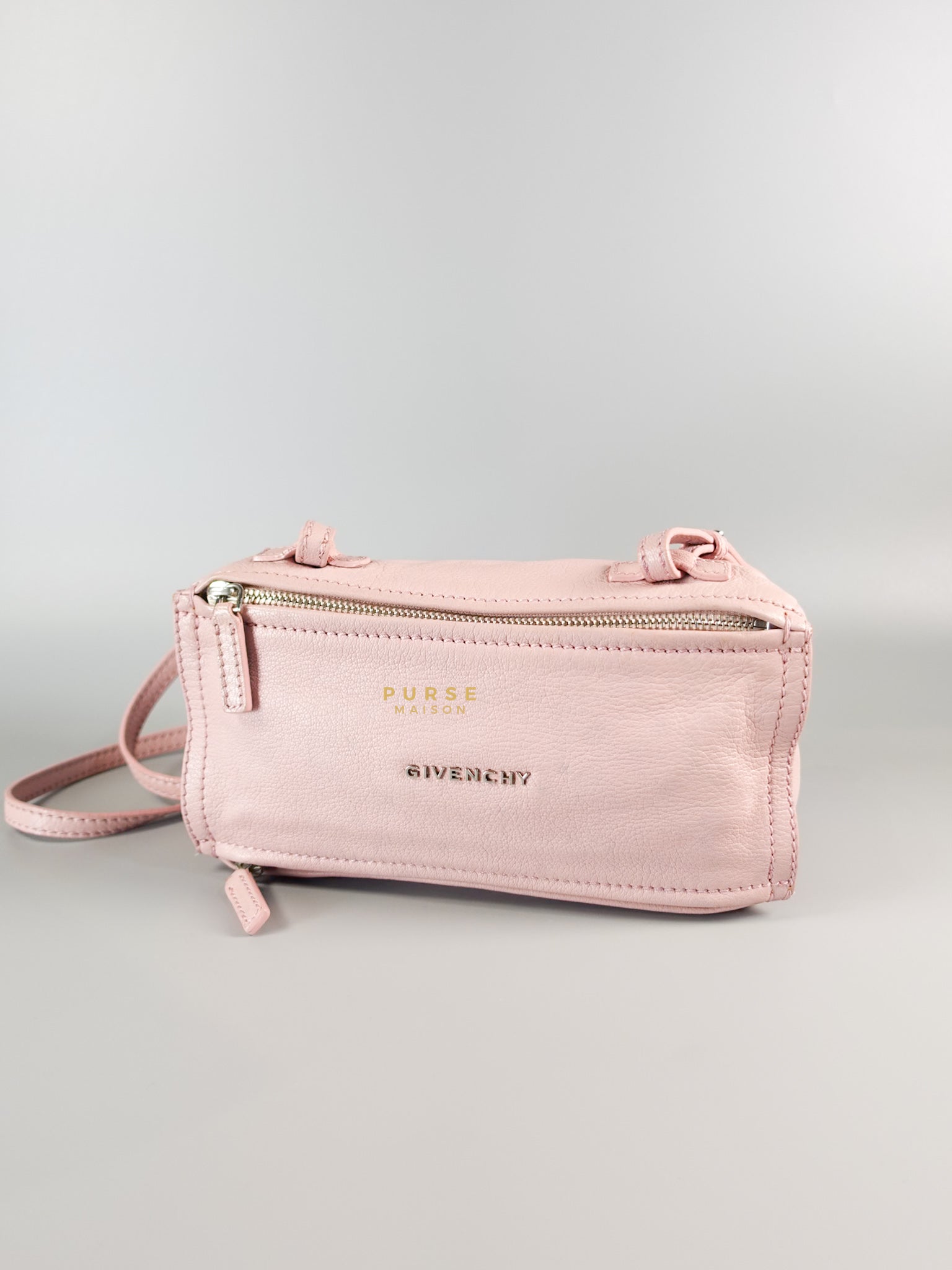 Mini Pandora Bag in Light Pink Goat Leather | Purse Maison Luxury Bags Shop