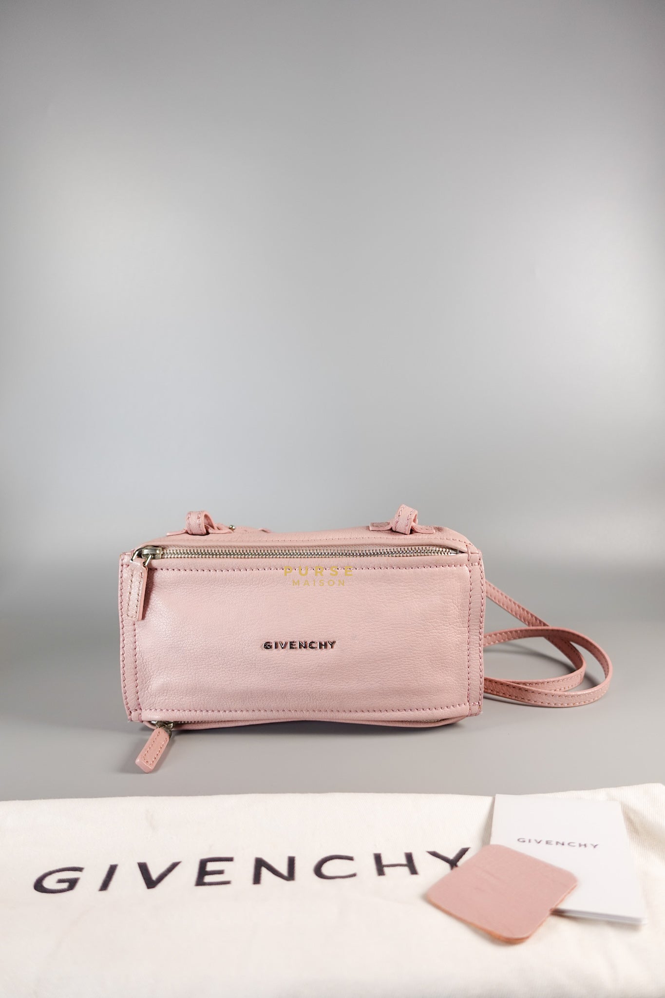 Mini Pandora Bag in Light Pink Goat Leather | Purse Maison Luxury Bags Shop