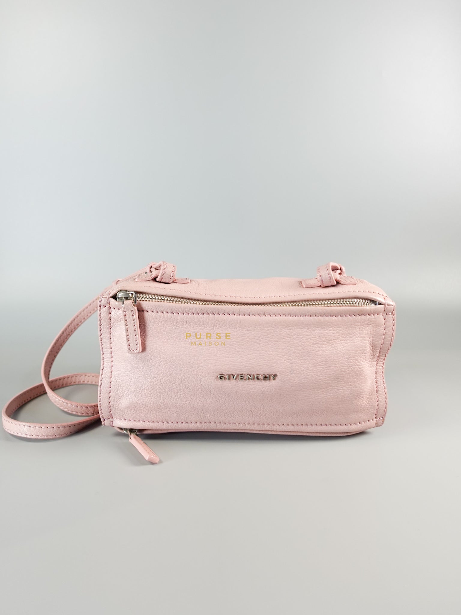 Mini Pandora Bag in Light Pink Goat Leather Purse Maison