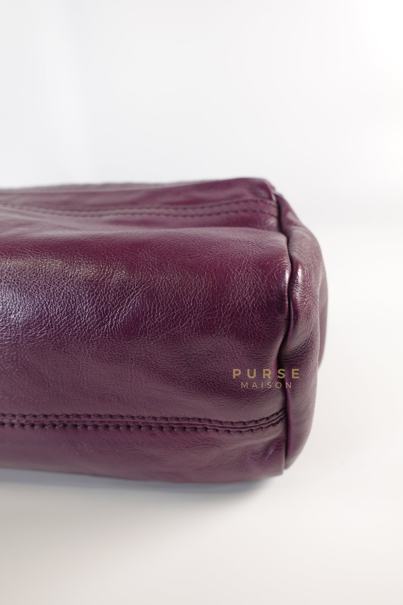 Mini Pandora Bag in Purple Leather | Purse Maison Luxury Bags Shop