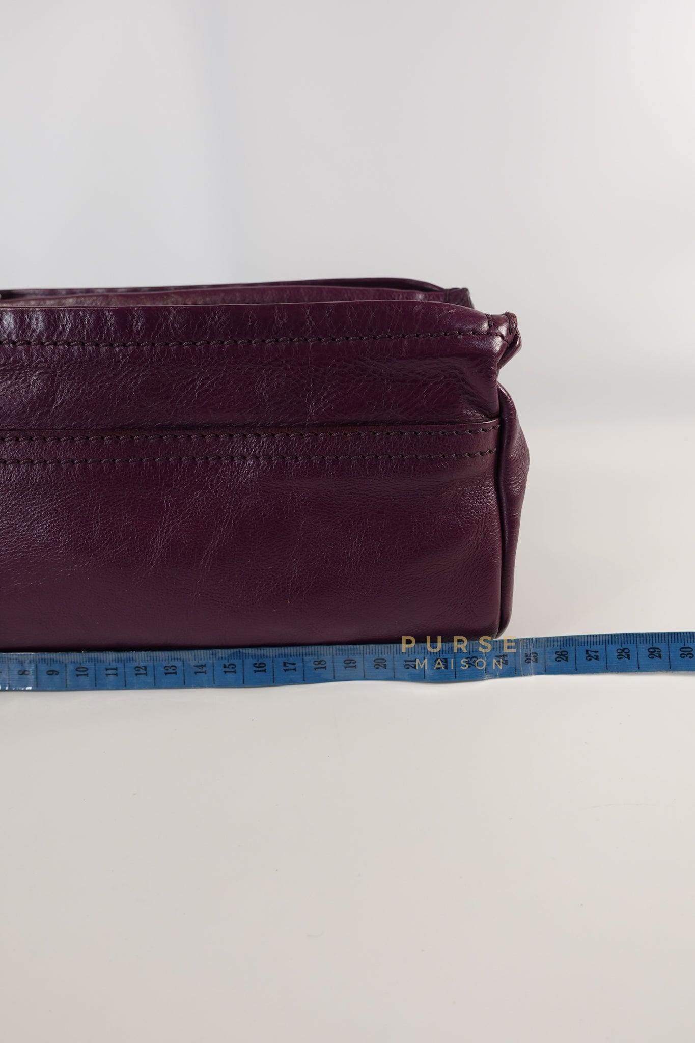 Mini Pandora Bag in Purple Leather | Purse Maison Luxury Bags Shop