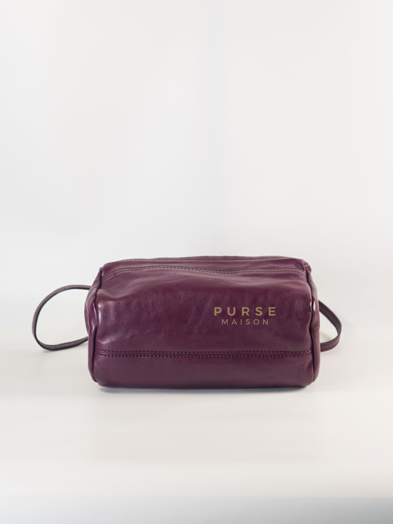 Mini Pandora Bag in Purple Leather | Purse Maison Luxury Bags Shop