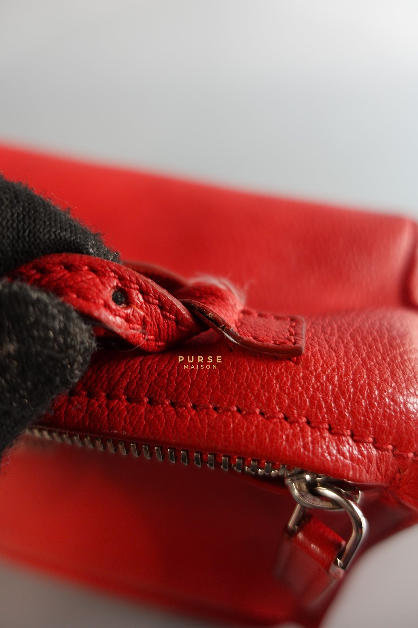 Mini Pandora Bag in Red Leather | Purse Maison Luxury Bags Shop