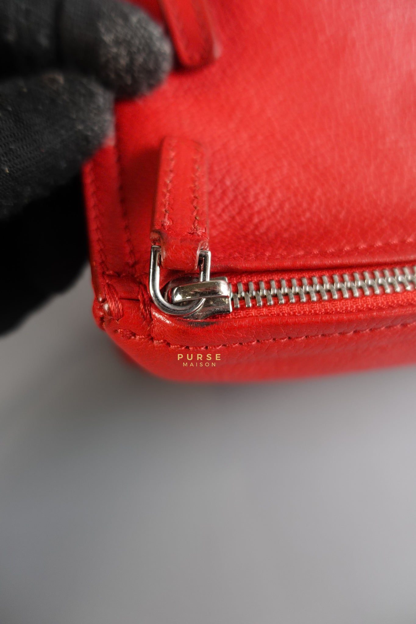 Mini Pandora Bag in Red Leather | Purse Maison Luxury Bags Shop