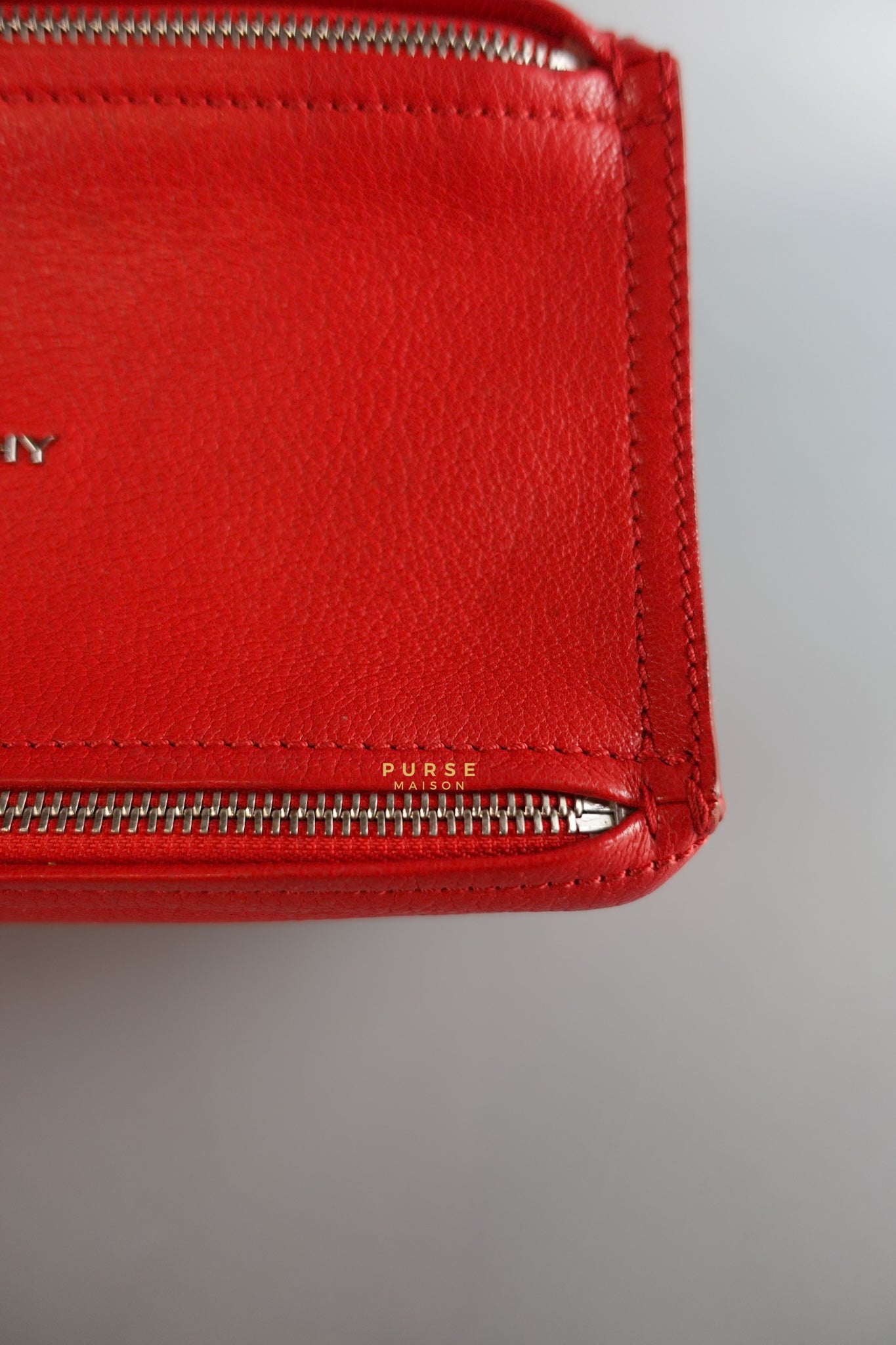 Mini Pandora Bag in Red Leather | Purse Maison Luxury Bags Shop