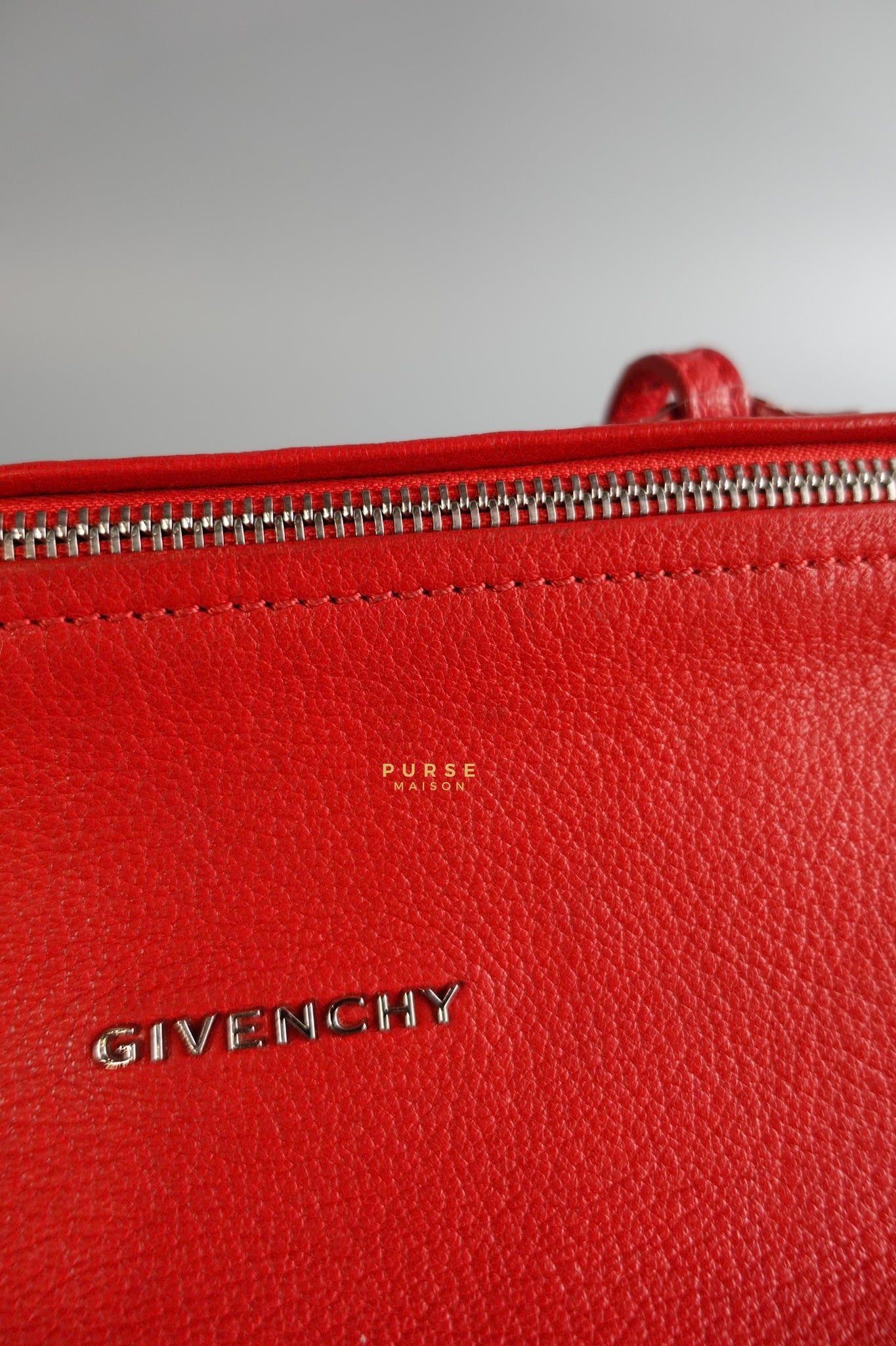 Mini Pandora Bag in Red Leather | Purse Maison Luxury Bags Shop