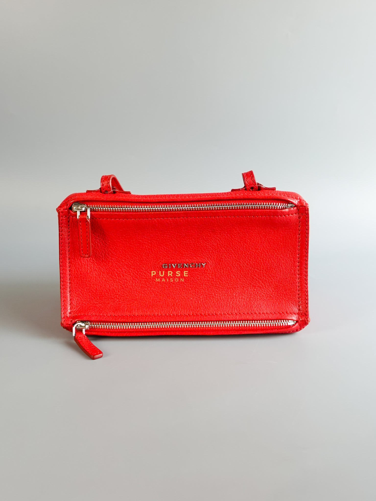 Mini Pandora Bag in Red Leather | Purse Maison Luxury Bags Shop