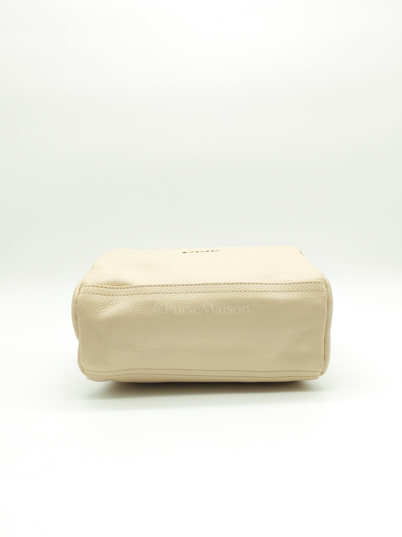 Mini Pandora in Beige Grained Calfskin Leather Crossbody Bag | Purse Maison Luxury Bags Shop