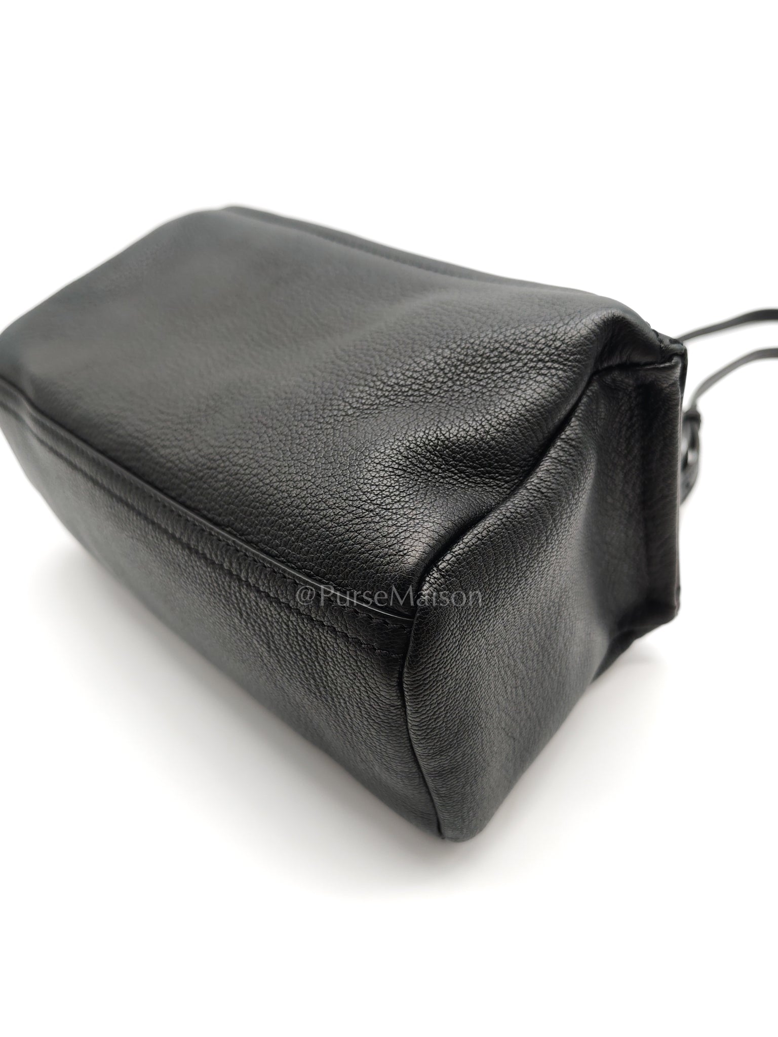 Mini Pandora in Black Grained Calfskin Leather Crossbody Bag | Purse Maison Luxury Bags Shop