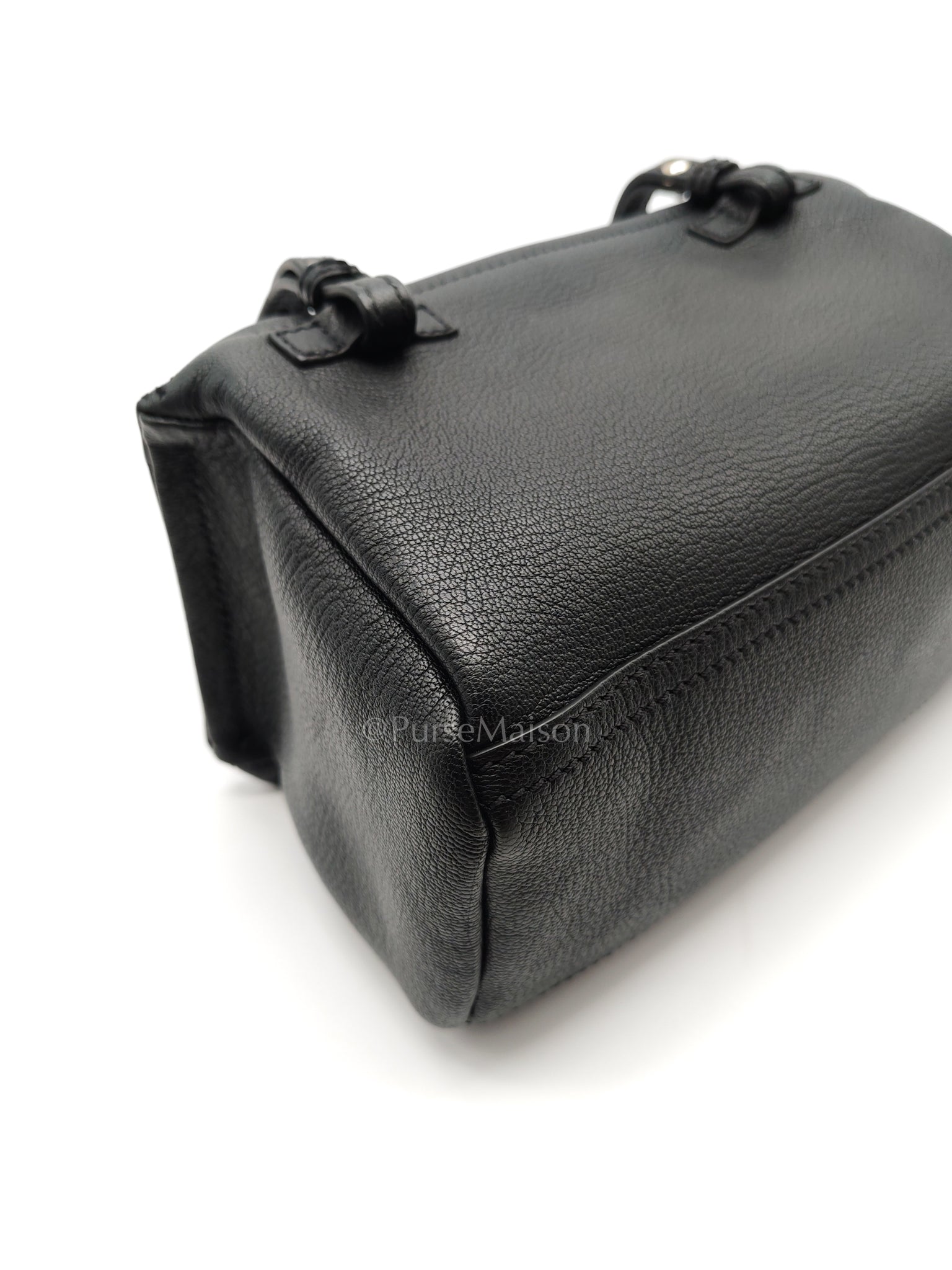 Mini Pandora in Black Grained Calfskin Leather Crossbody Bag | Purse Maison Luxury Bags Shop