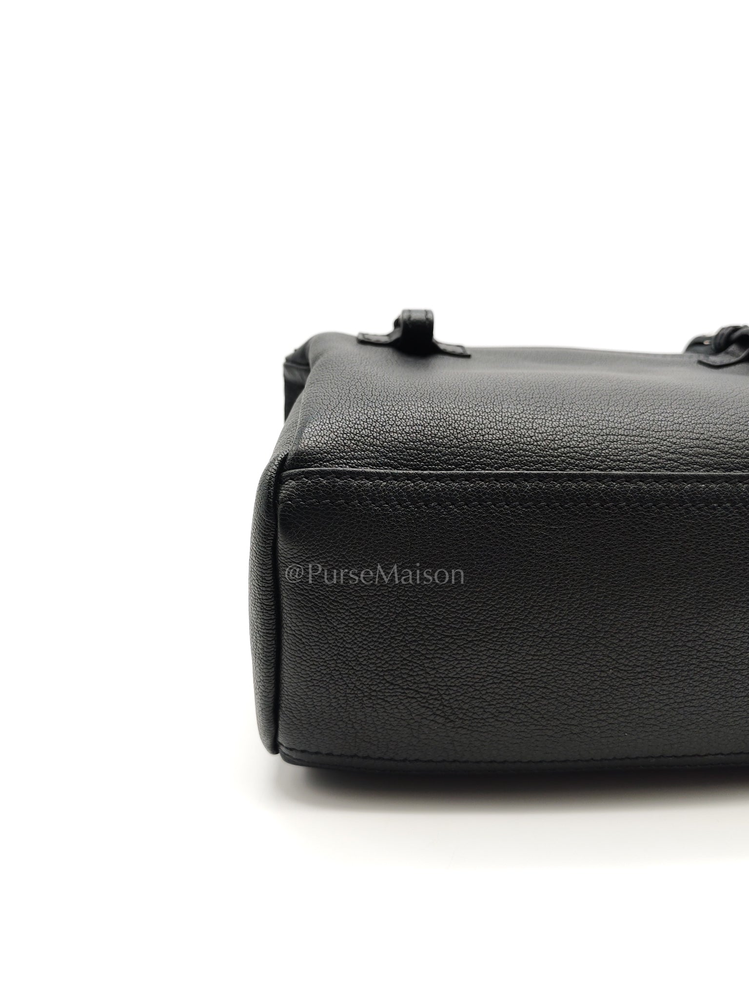 Mini Pandora in Black Grained Calfskin Leather Crossbody Bag | Purse Maison Luxury Bags Shop