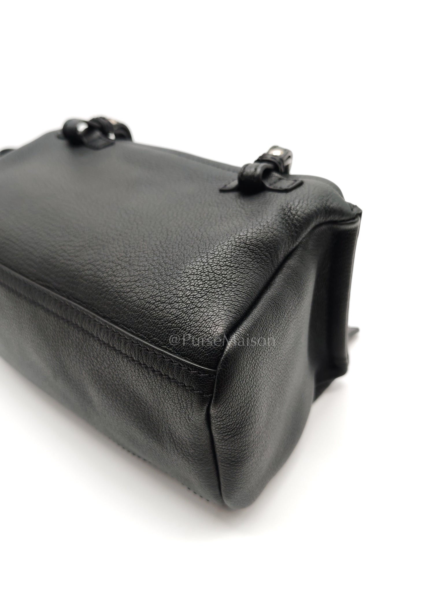 Mini Pandora in Black Grained Calfskin Leather Crossbody Bag | Purse Maison Luxury Bags Shop