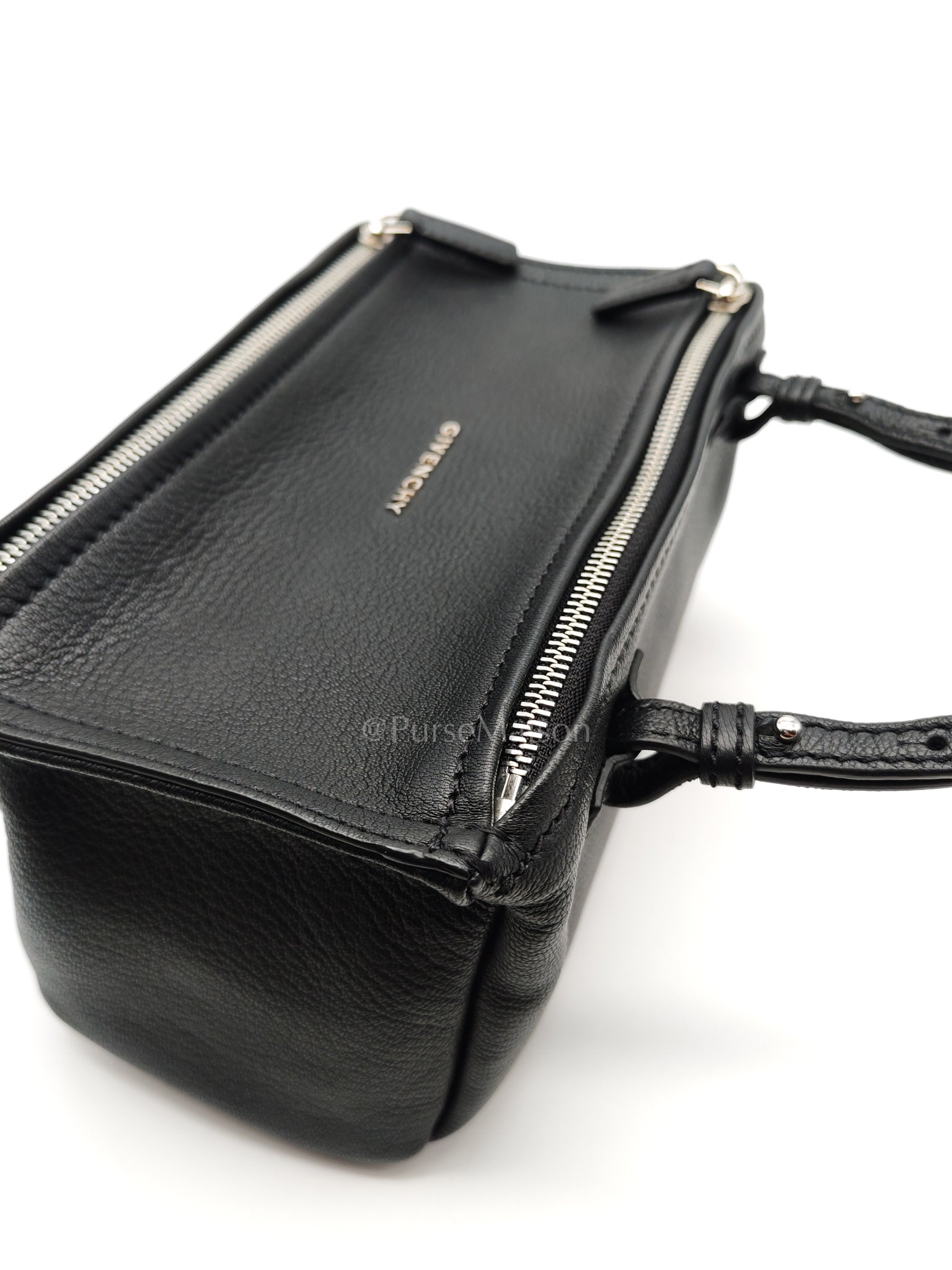 Mini Pandora in Black Grained Calfskin Leather Crossbody Bag | Purse Maison Luxury Bags Shop