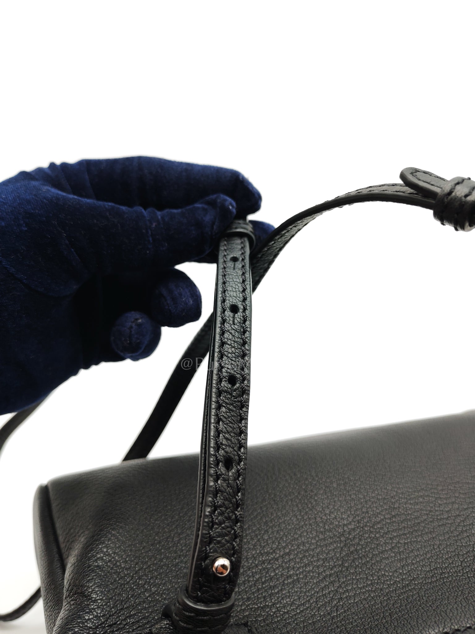 Mini Pandora in Black Grained Calfskin Leather Crossbody Bag | Purse Maison Luxury Bags Shop