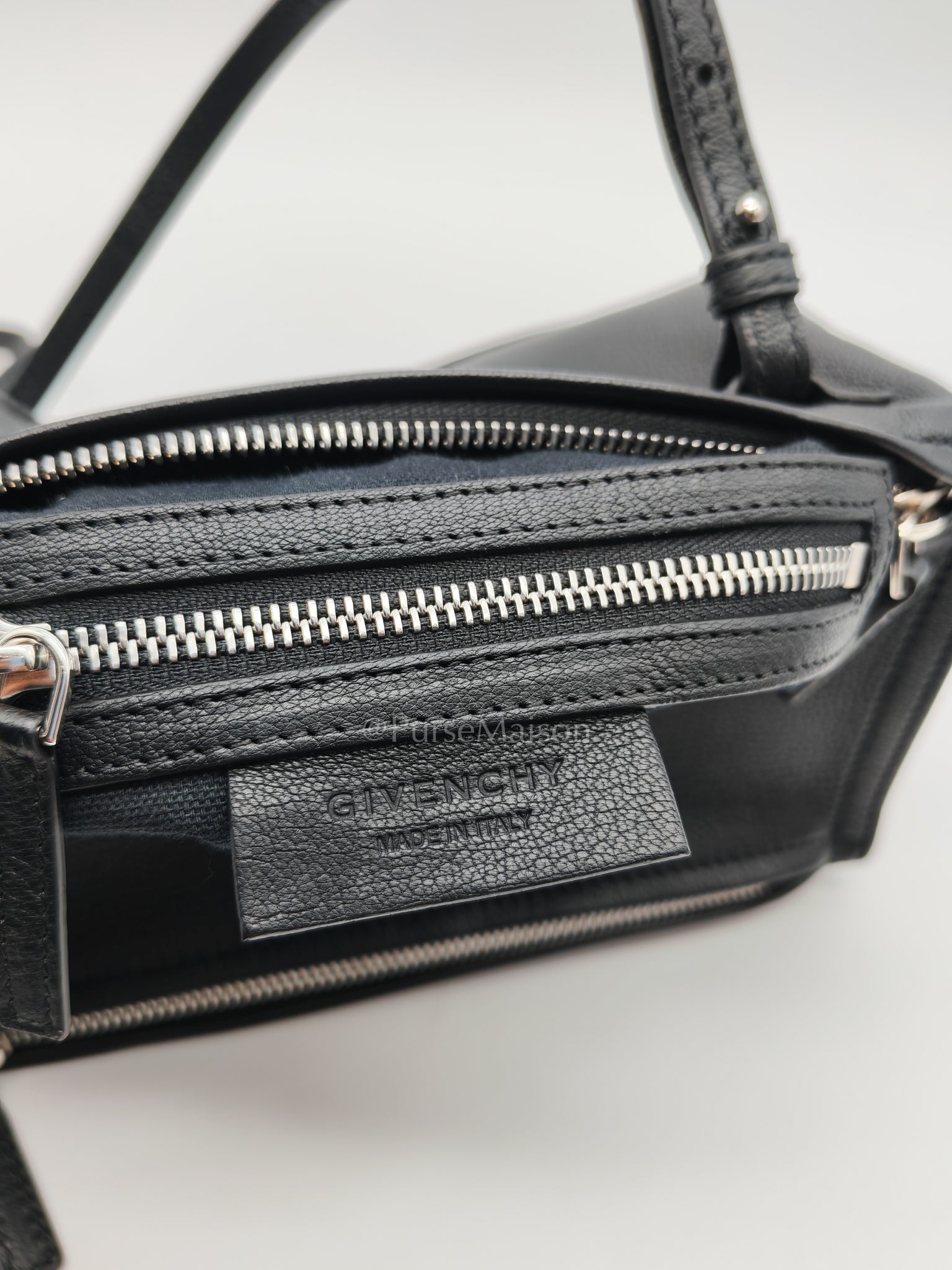 Mini Pandora in Black Grained Calfskin Leather Crossbody Bag | Purse Maison Luxury Bags Shop