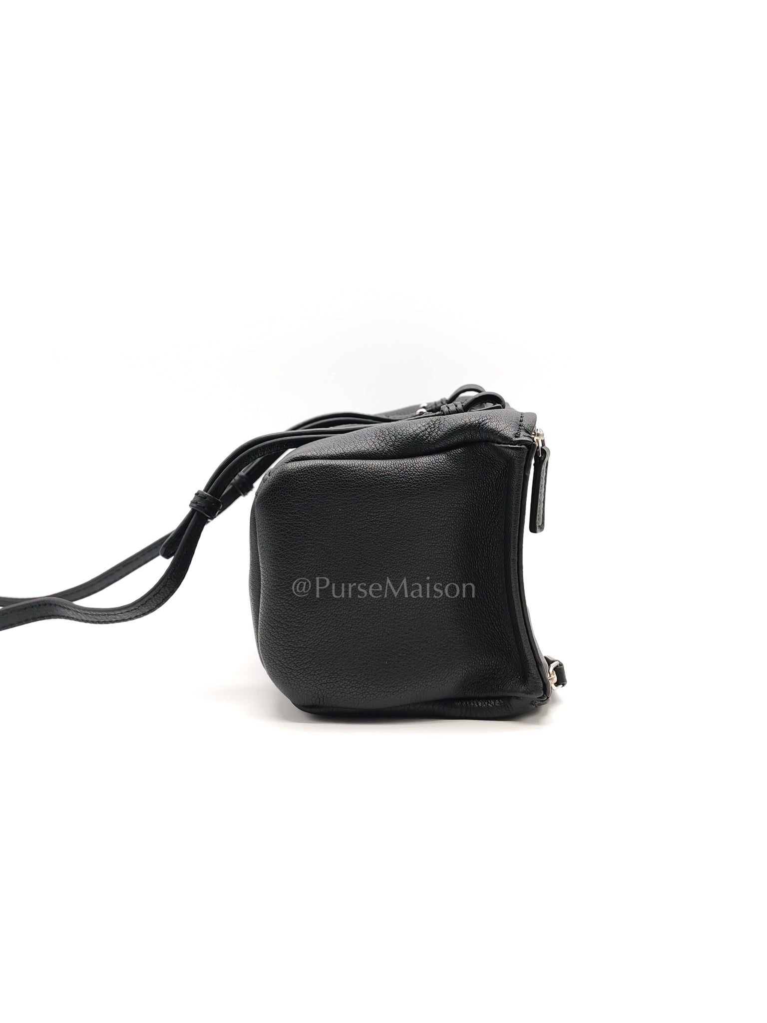 Mini Pandora in Black Grained Calfskin Leather Crossbody Bag | Purse Maison Luxury Bags Shop