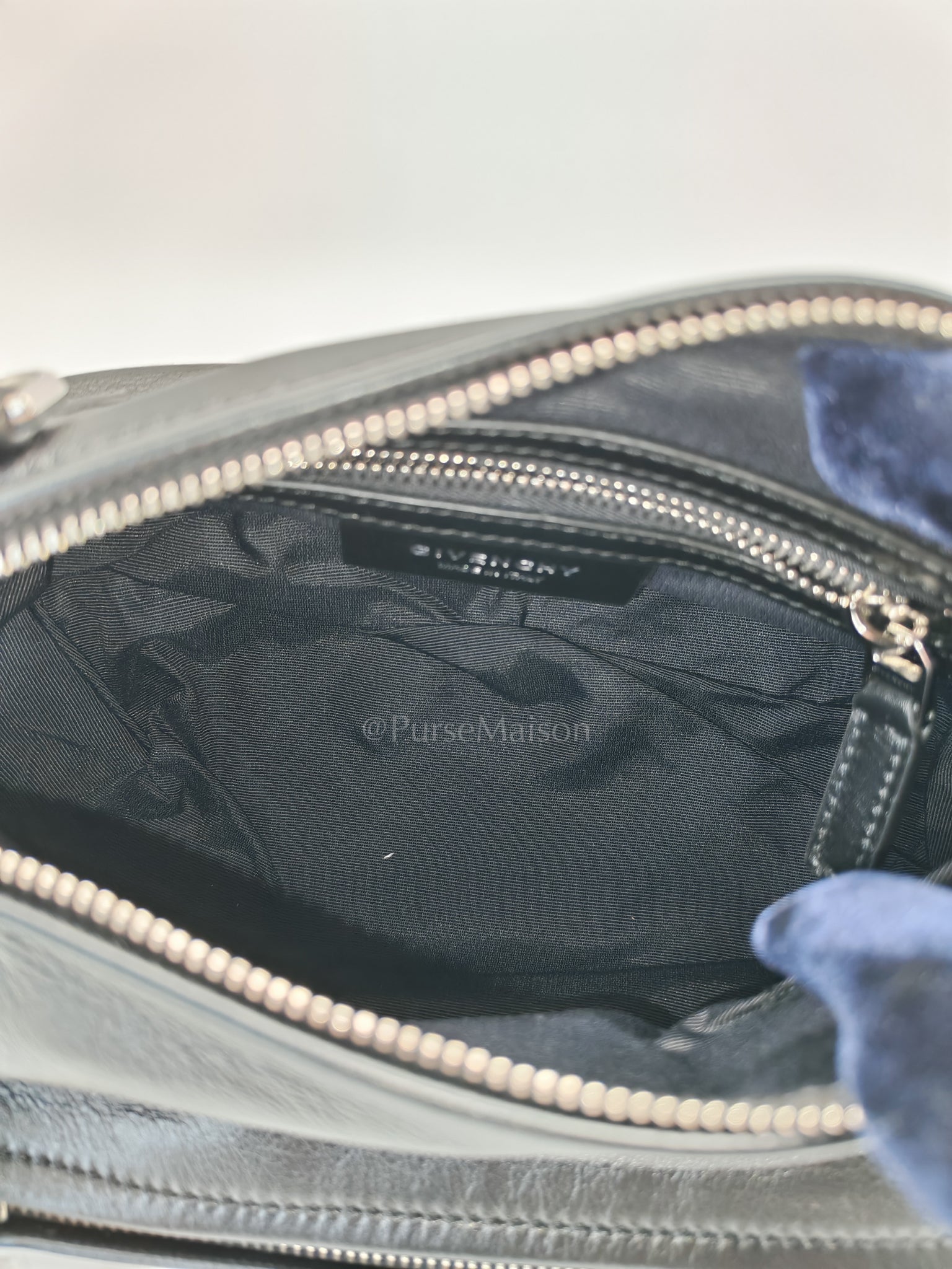 Mini Pandora in Black Soft Calfskin Leather Crossbody Bag | Purse Maison Luxury Bags Shop