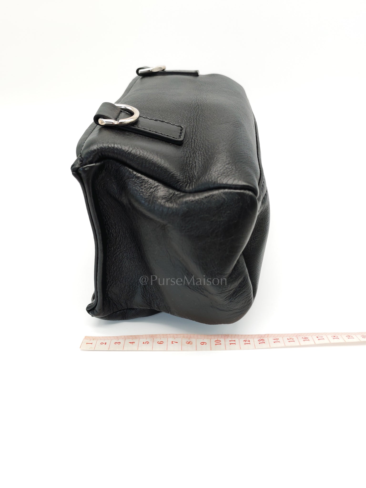 Mini Pandora in Black Soft Calfskin Leather Crossbody Bag | Purse Maison Luxury Bags Shop