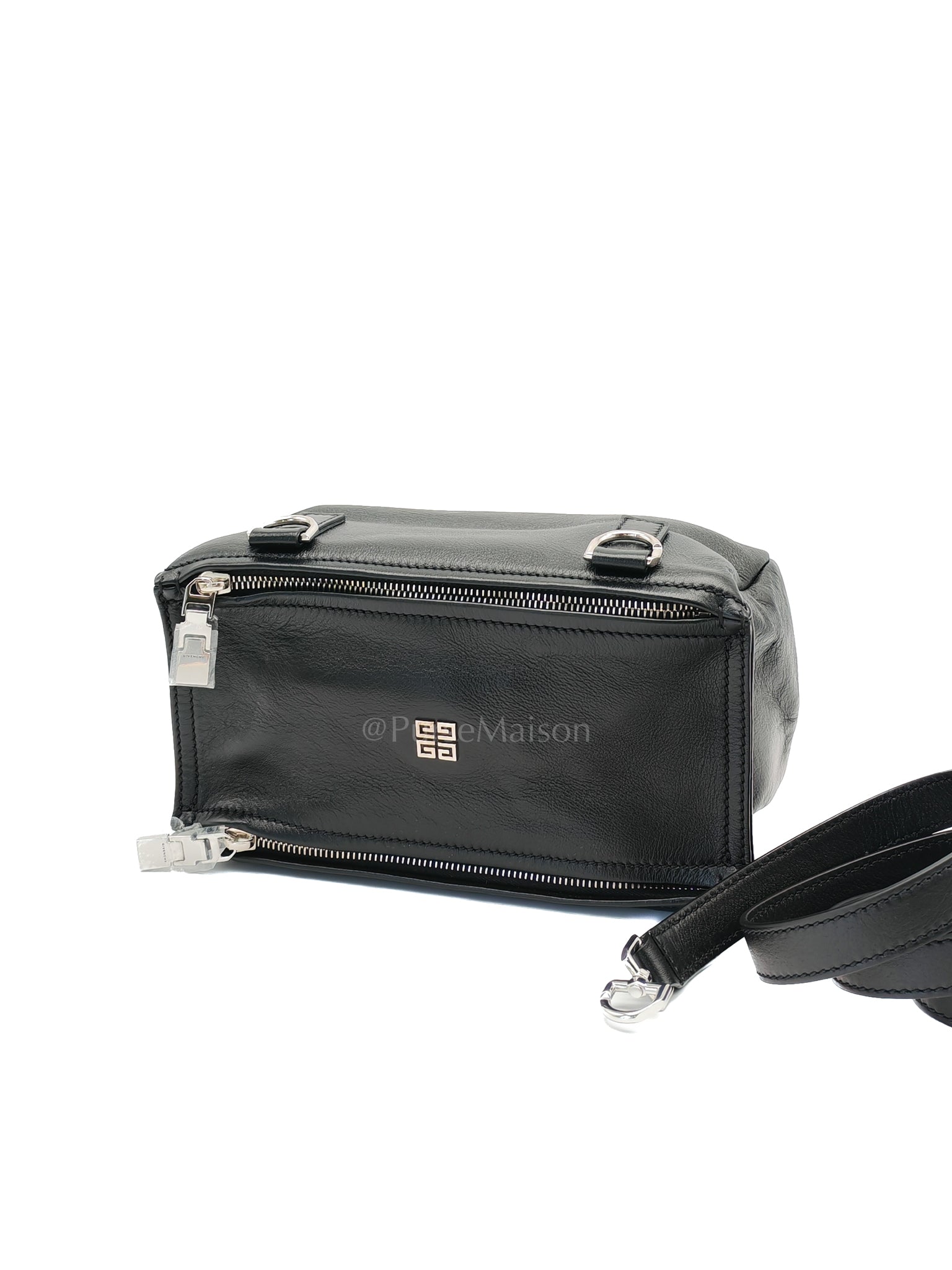 Mini Pandora in Black Soft Calfskin Leather Crossbody Bag | Purse Maison Luxury Bags Shop