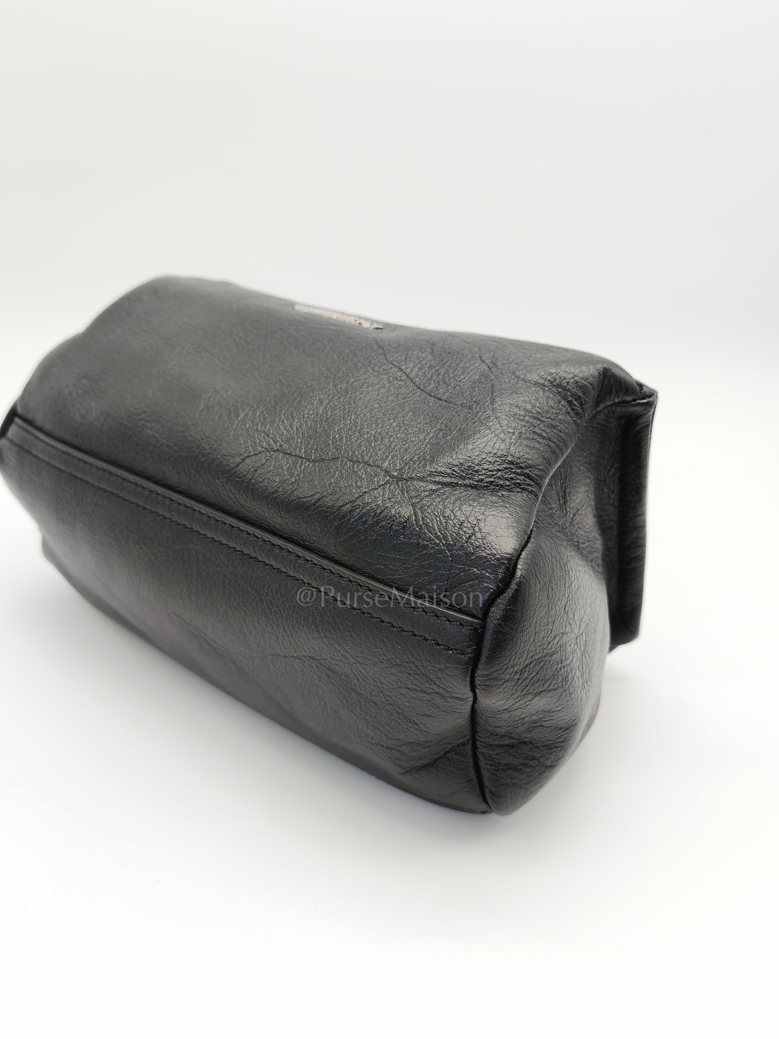 Mini Pandora in Black Soft Grained Calfskin Leather Crossbody Bag | Purse Maison Luxury Bags Shop