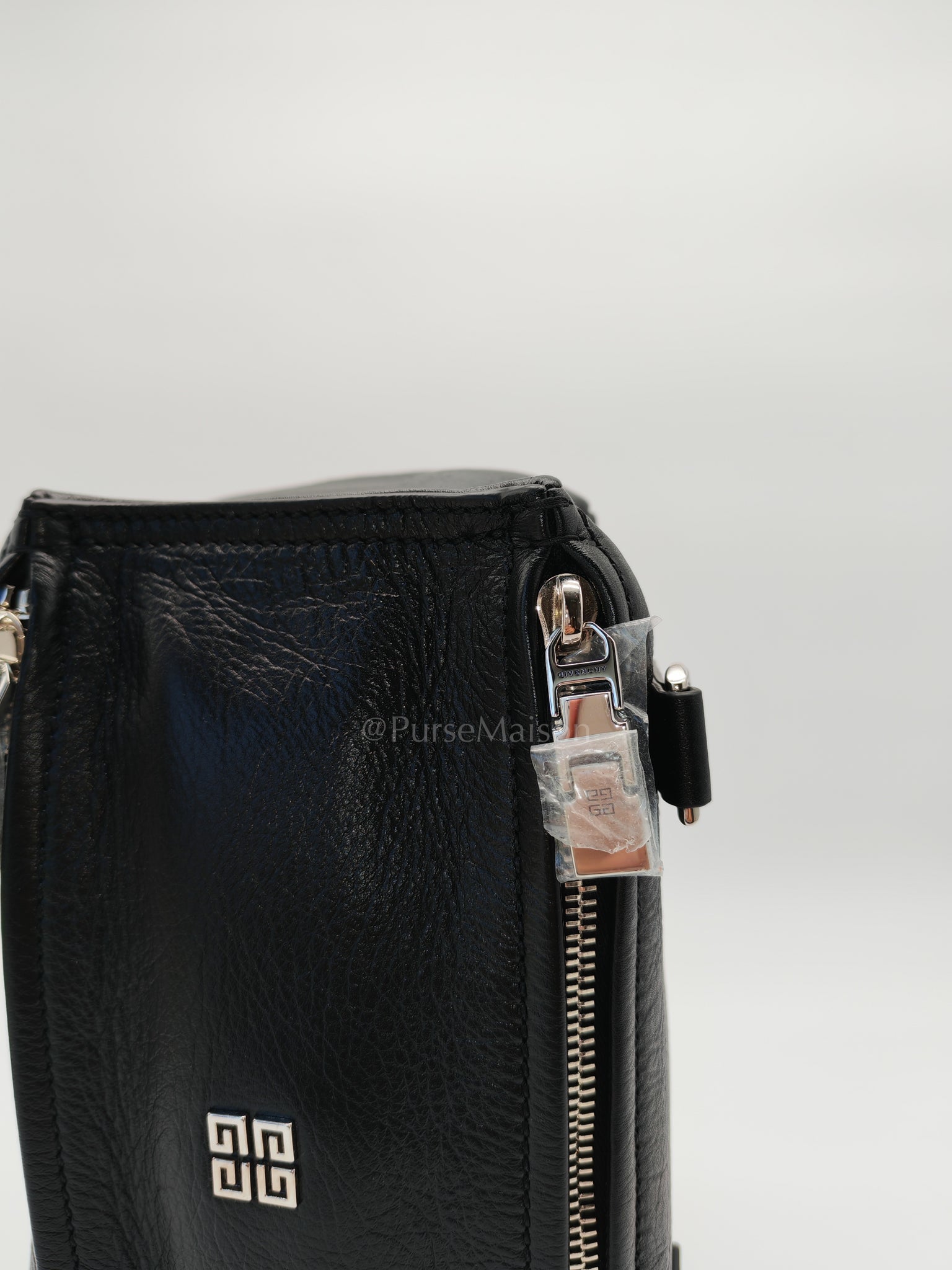 Mini Pandora in Black Soft Grained Calfskin Leather Crossbody Bag | Purse Maison Luxury Bags Shop