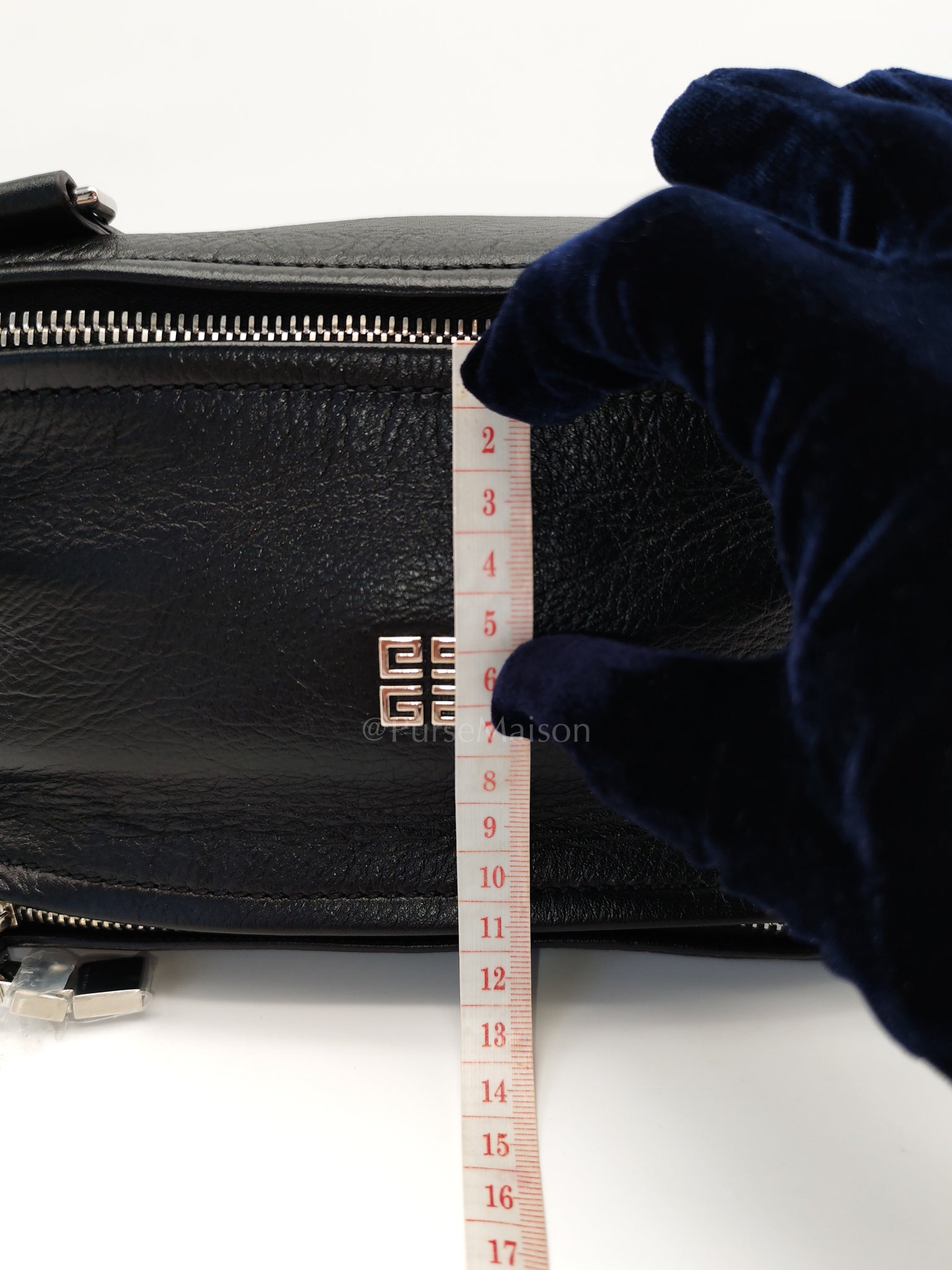 Mini Pandora in Black Soft Grained Calfskin Leather Crossbody Bag | Purse Maison Luxury Bags Shop