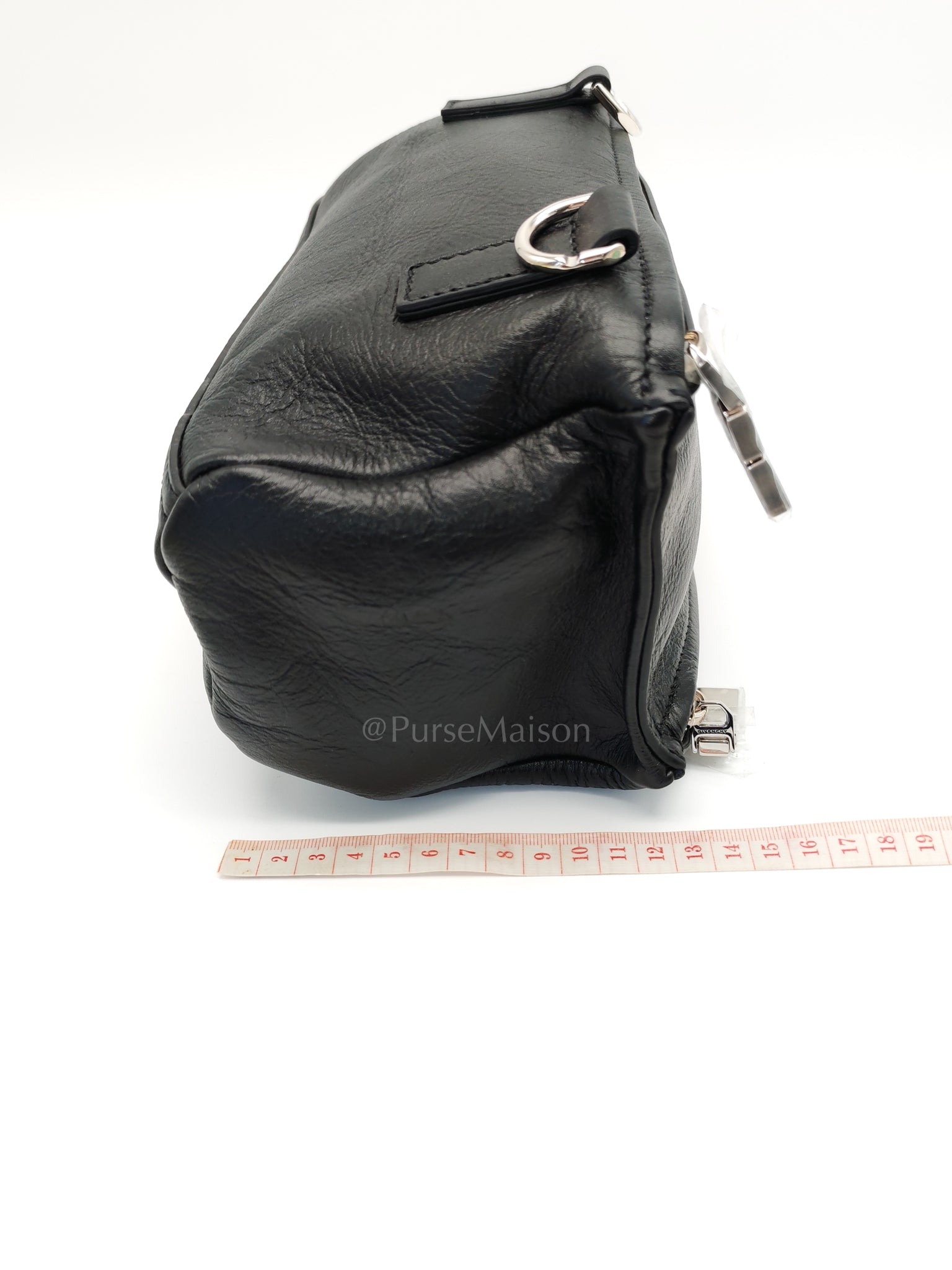 Mini Pandora in Black Soft Grained Calfskin Leather Crossbody Bag | Purse Maison Luxury Bags Shop