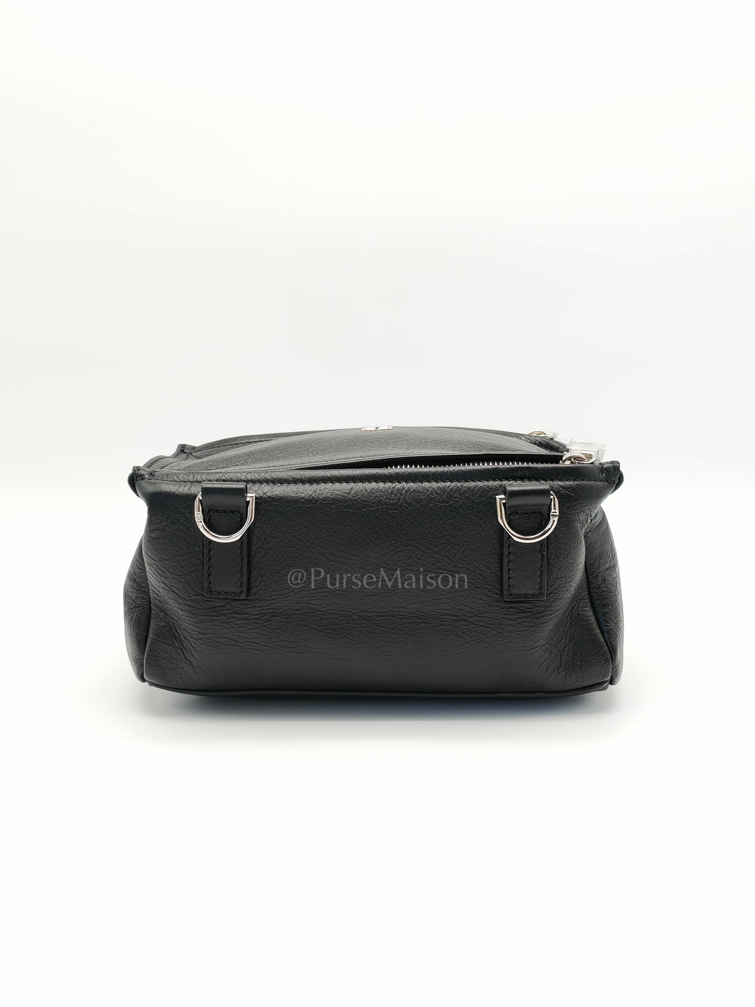 Mini Pandora in Black Soft Grained Calfskin Leather Crossbody Bag | Purse Maison Luxury Bags Shop