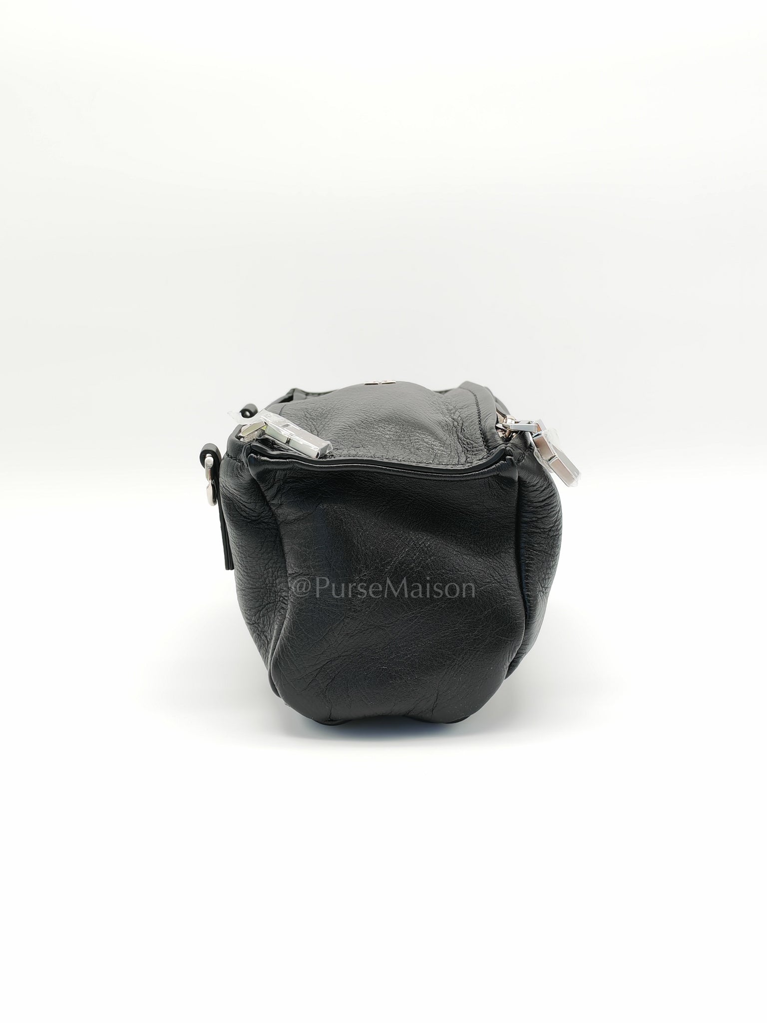 Mini Pandora in Black Soft Grained Calfskin Leather Crossbody Bag | Purse Maison Luxury Bags Shop
