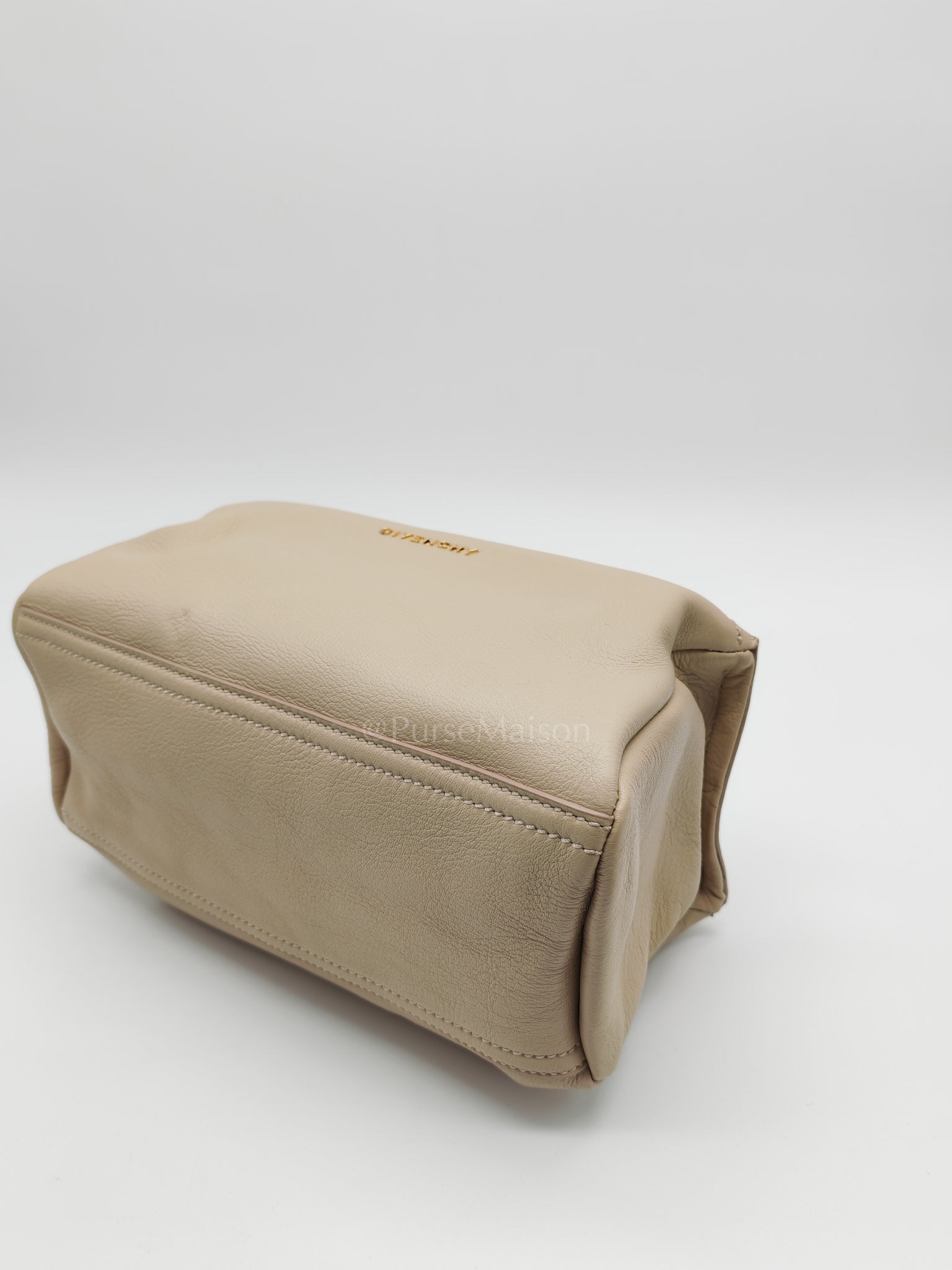 Mini Pandora in Natural Beige Soft Calfskin Leather Crossbody Bag | Purse Maison Luxury Bags Shop