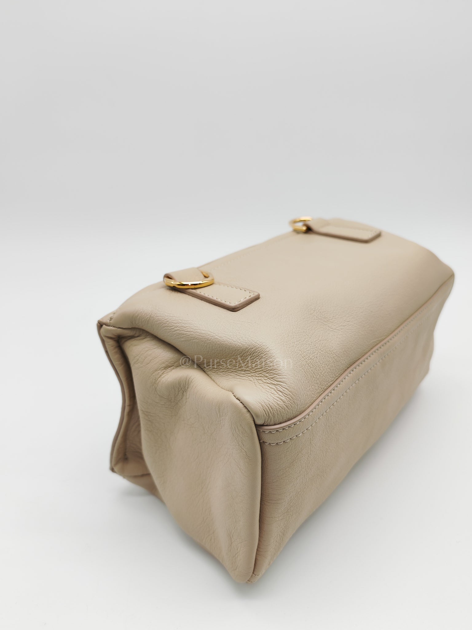 Mini Pandora in Natural Beige Soft Calfskin Leather Crossbody Bag | Purse Maison Luxury Bags Shop