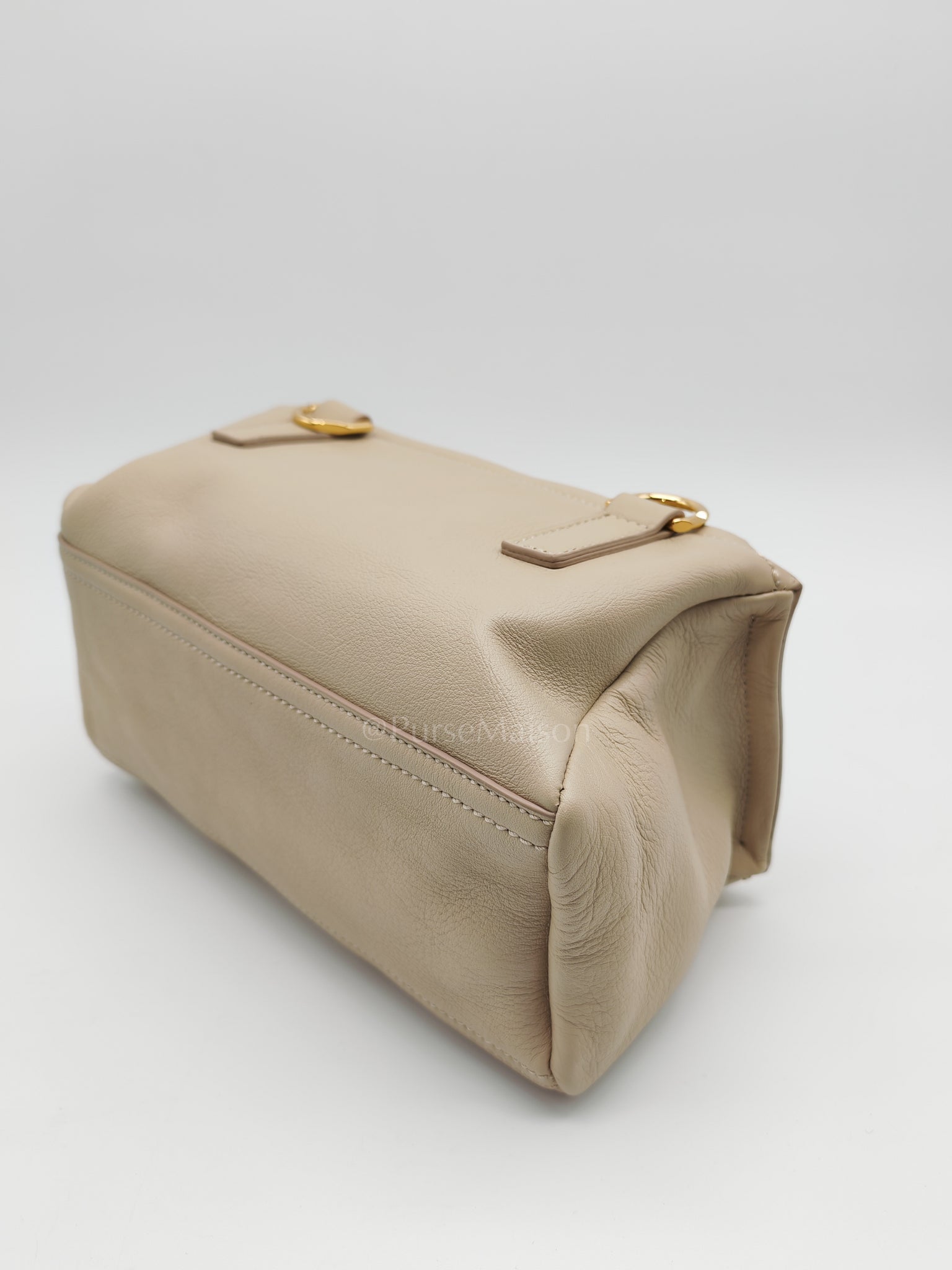 Mini Pandora in Natural Beige Soft Calfskin Leather Crossbody Bag | Purse Maison Luxury Bags Shop