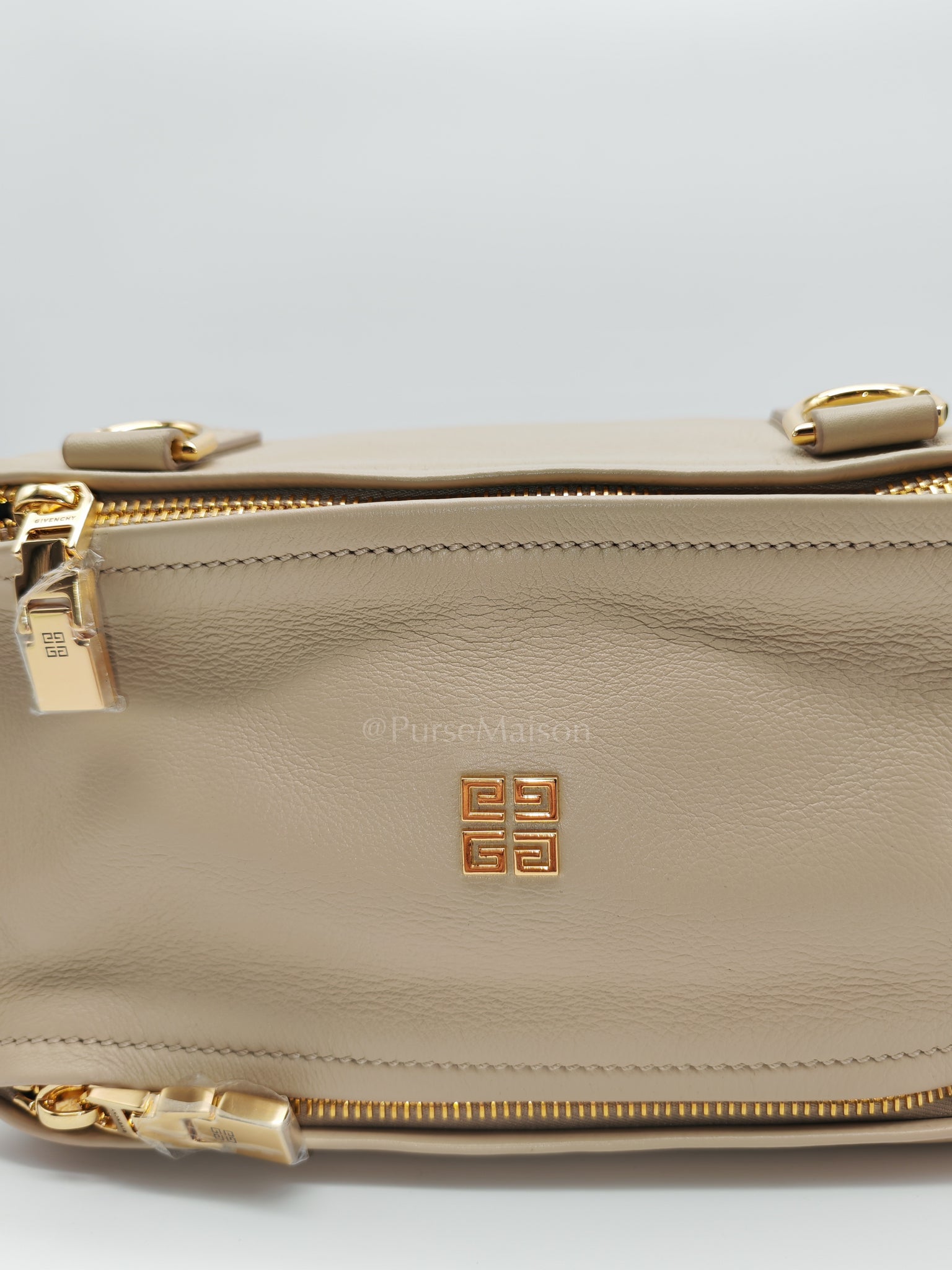 Mini Pandora in Natural Beige Soft Calfskin Leather Crossbody Bag | Purse Maison Luxury Bags Shop