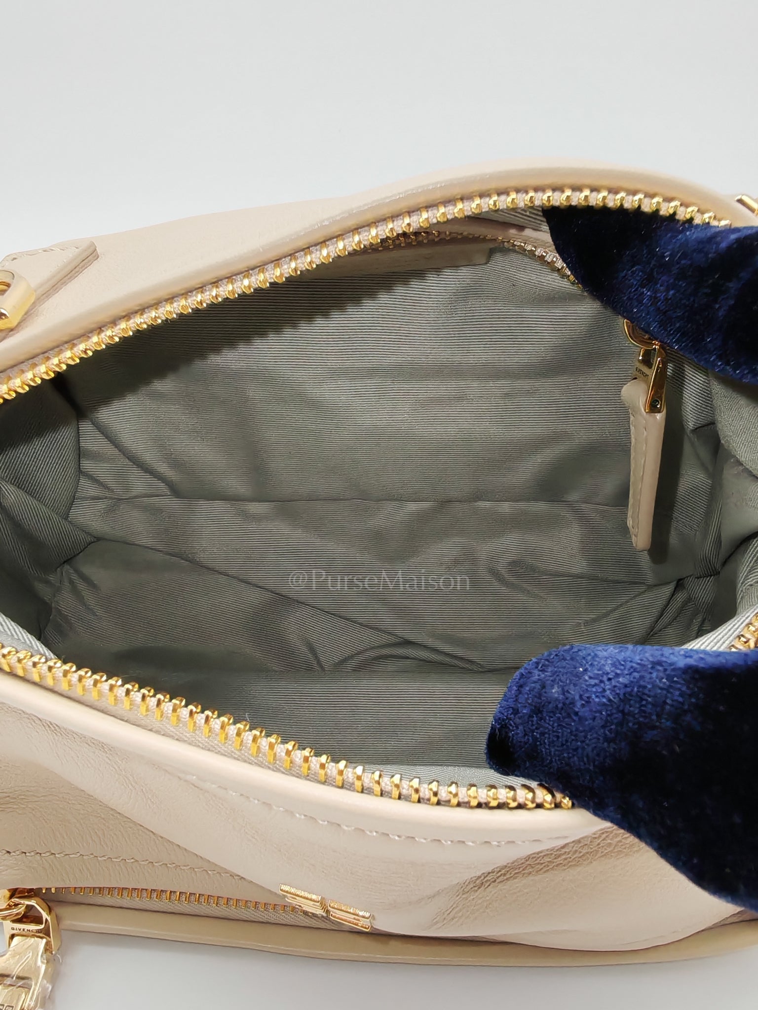 Mini Pandora in Natural Beige Soft Calfskin Leather Crossbody Bag | Purse Maison Luxury Bags Shop