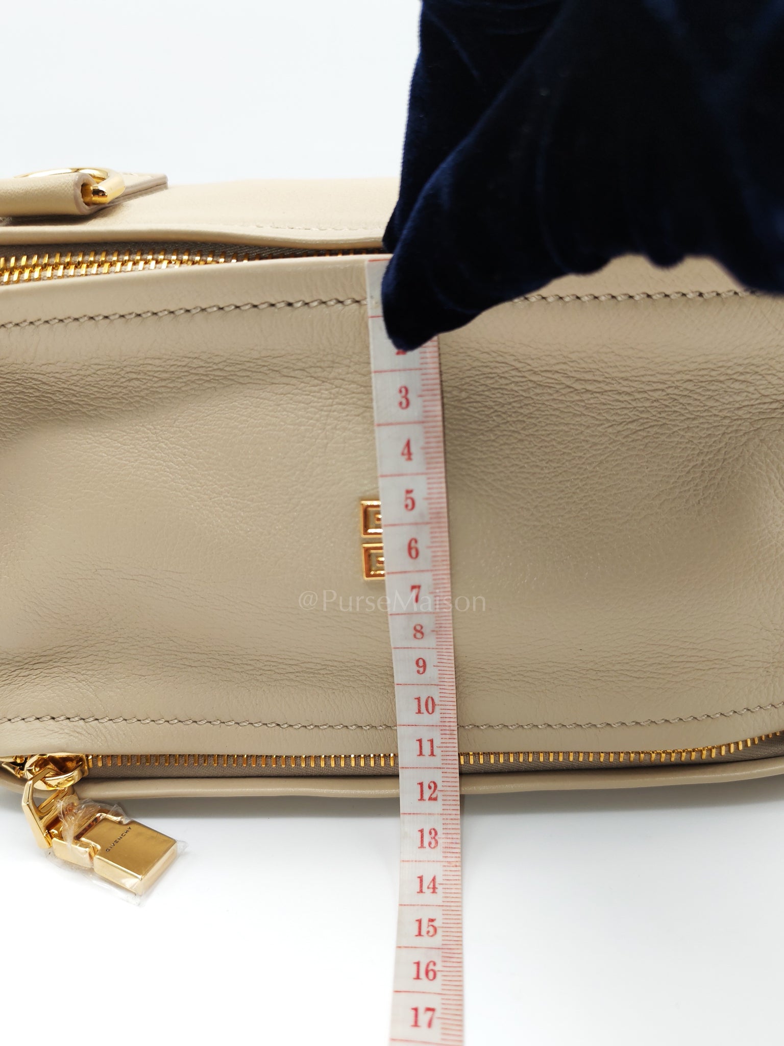 Mini Pandora in Natural Beige Soft Calfskin Leather Crossbody Bag | Purse Maison Luxury Bags Shop