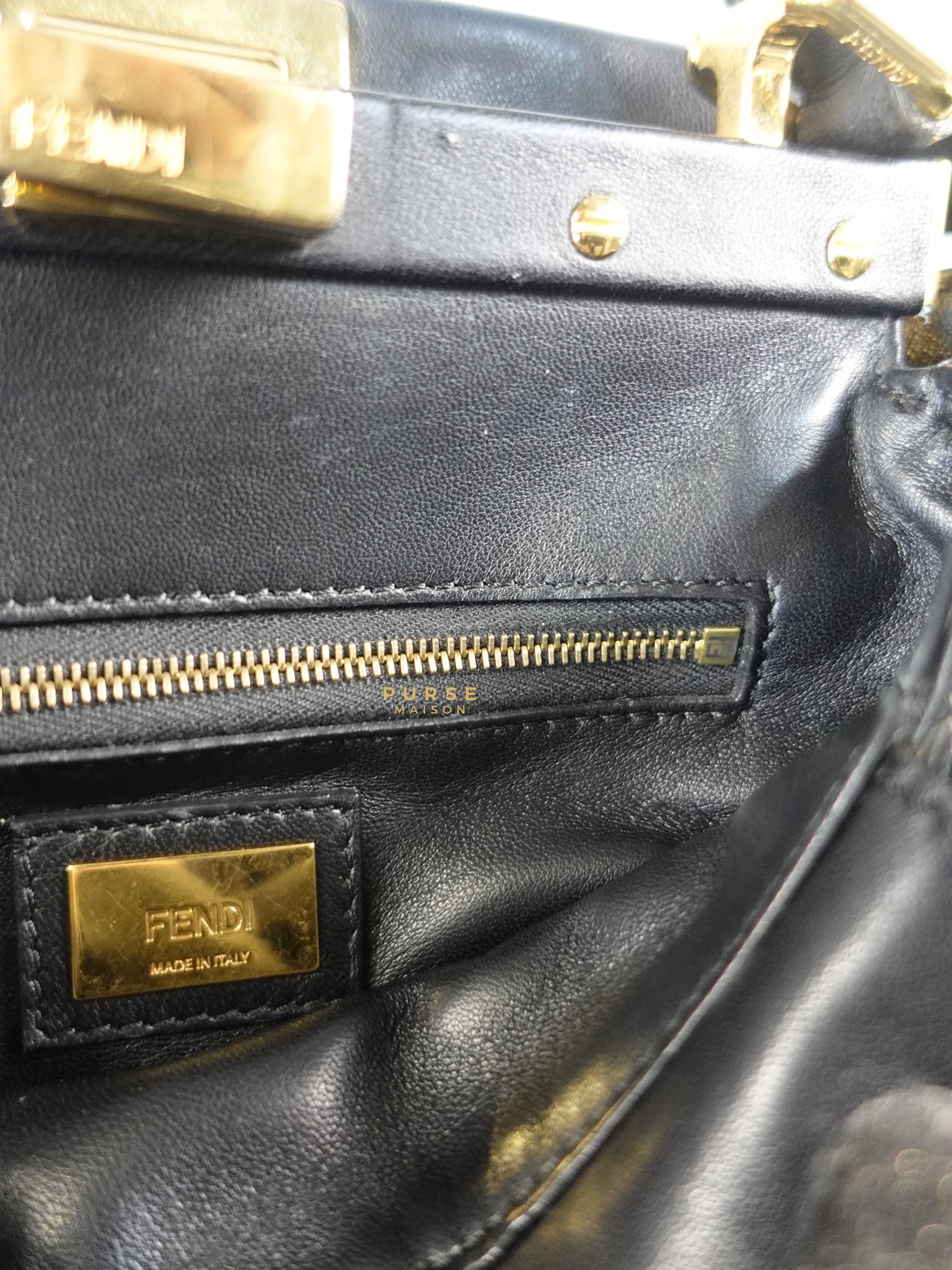 Mini Peekaboo in Black Leather | Purse Maison Luxury Bags Shop