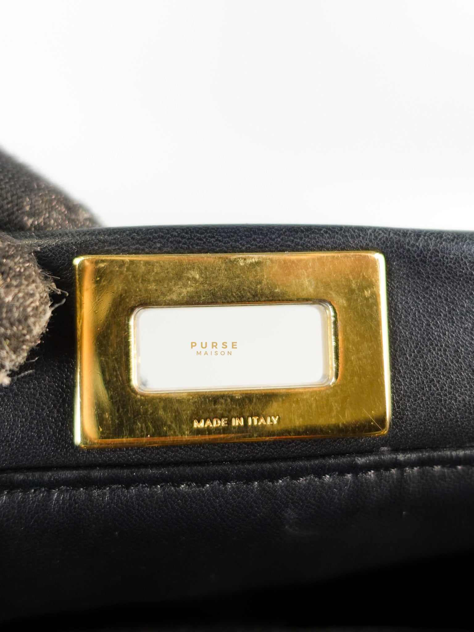 Mini Peekaboo in Black Leather | Purse Maison Luxury Bags Shop