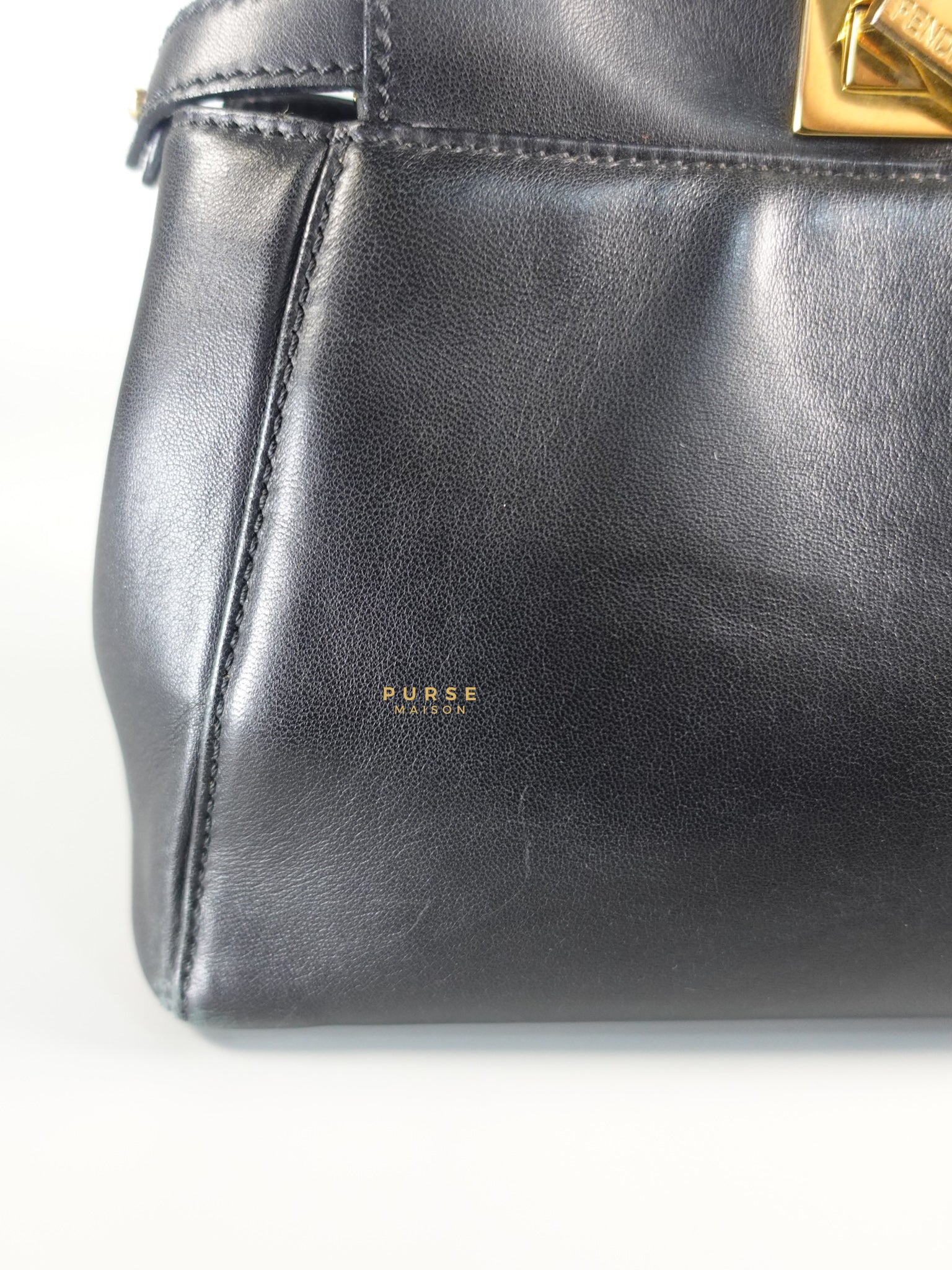 Mini Peekaboo in Black Leather | Purse Maison Luxury Bags Shop