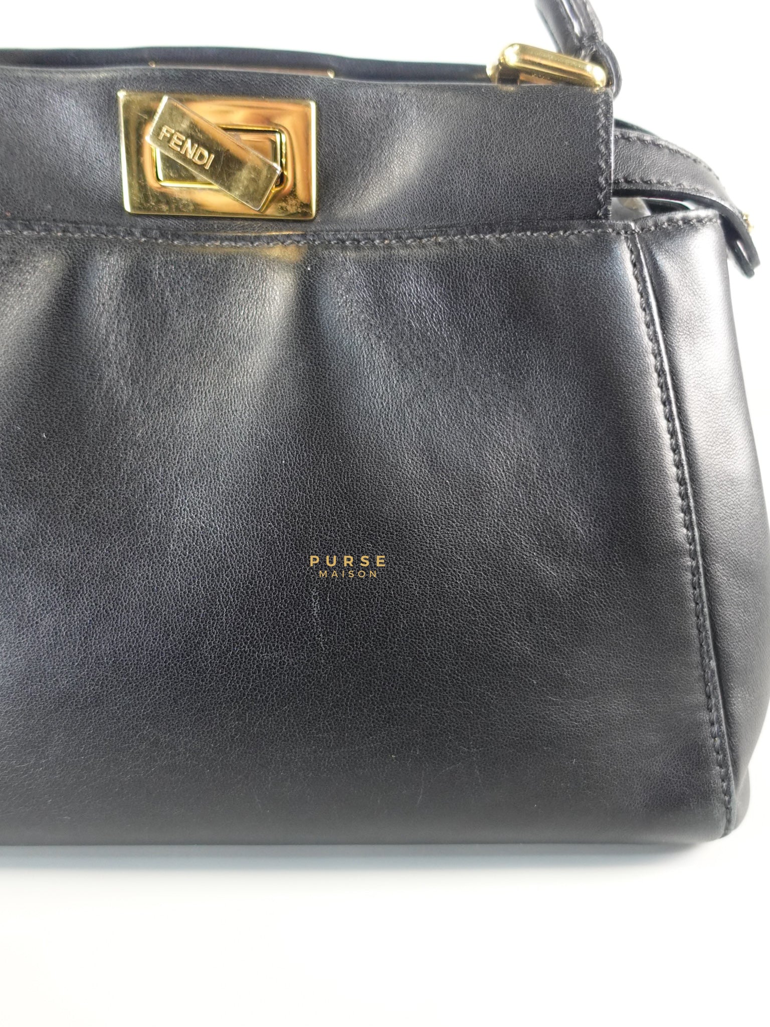 Mini Peekaboo in Black Leather | Purse Maison Luxury Bags Shop