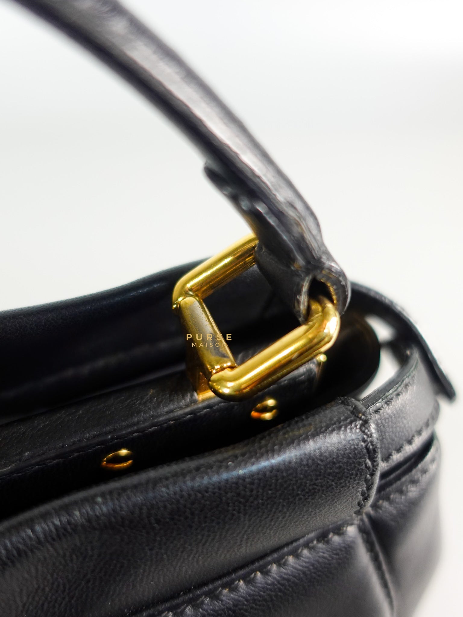 Mini Peekaboo in Black Leather | Purse Maison Luxury Bags Shop