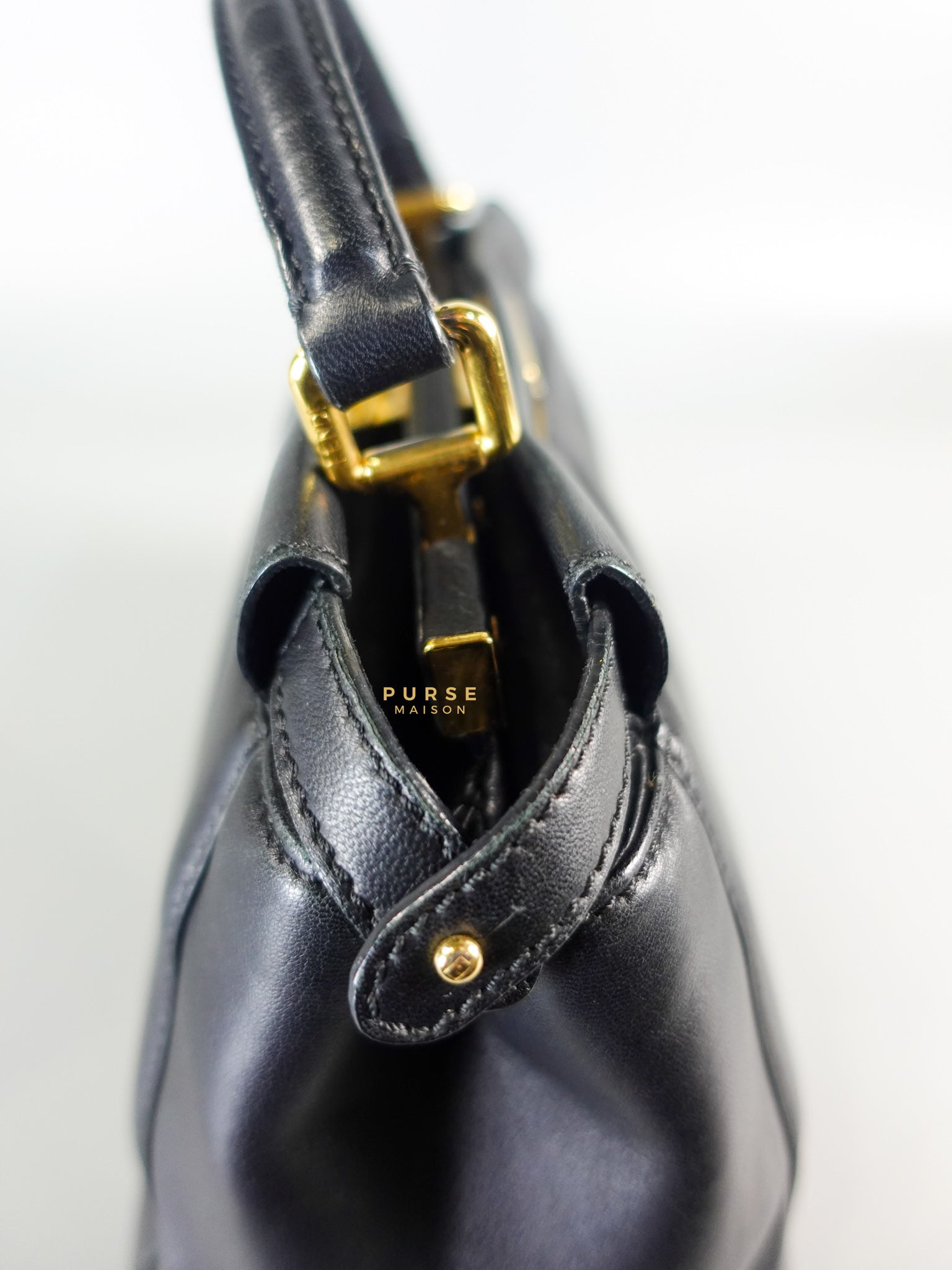 Mini Peekaboo in Black Leather | Purse Maison Luxury Bags Shop