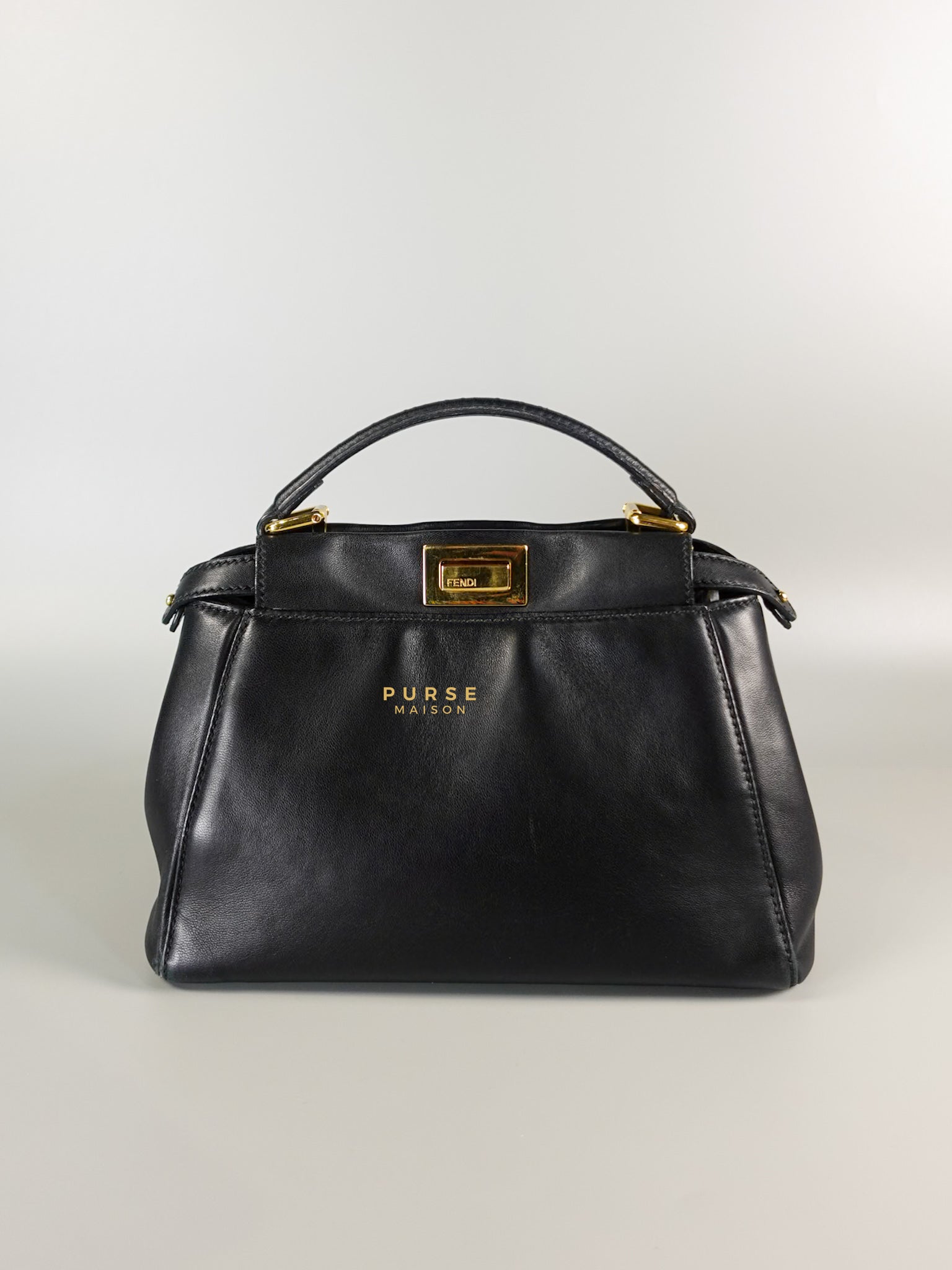 Mini Peekaboo in Black Leather | Purse Maison Luxury Bags Shop