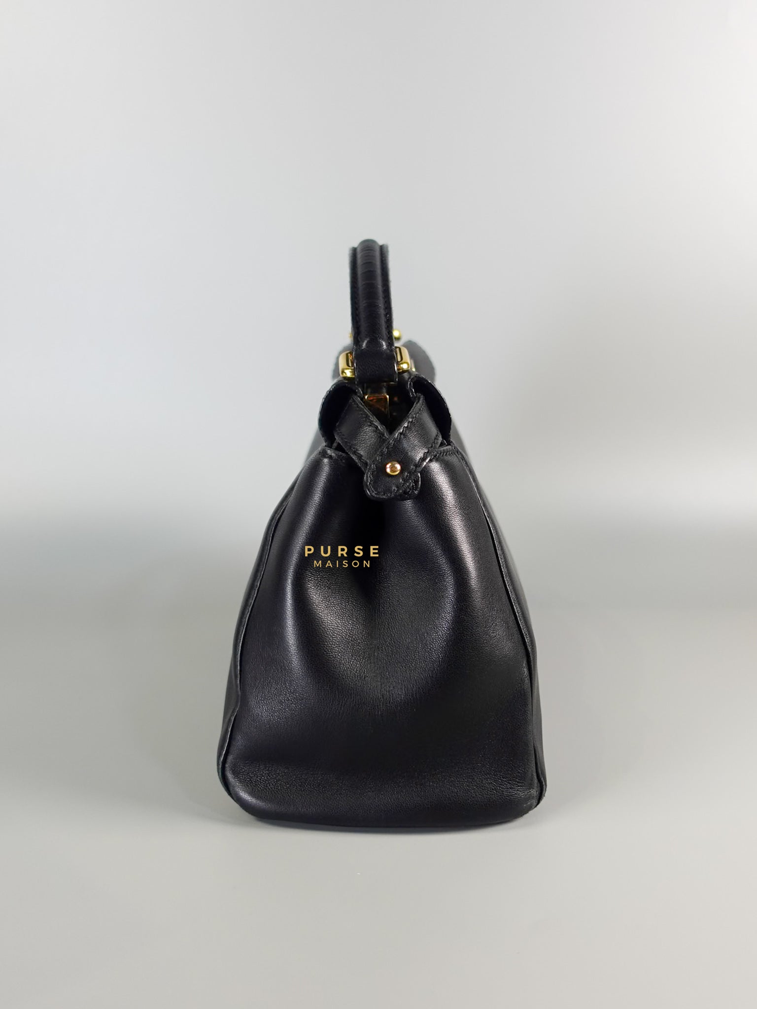 Mini Peekaboo in Black Leather | Purse Maison Luxury Bags Shop