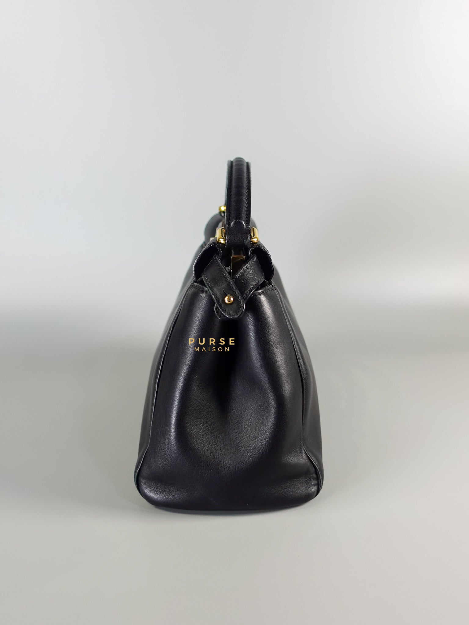 Mini Peekaboo in Black Leather | Purse Maison Luxury Bags Shop