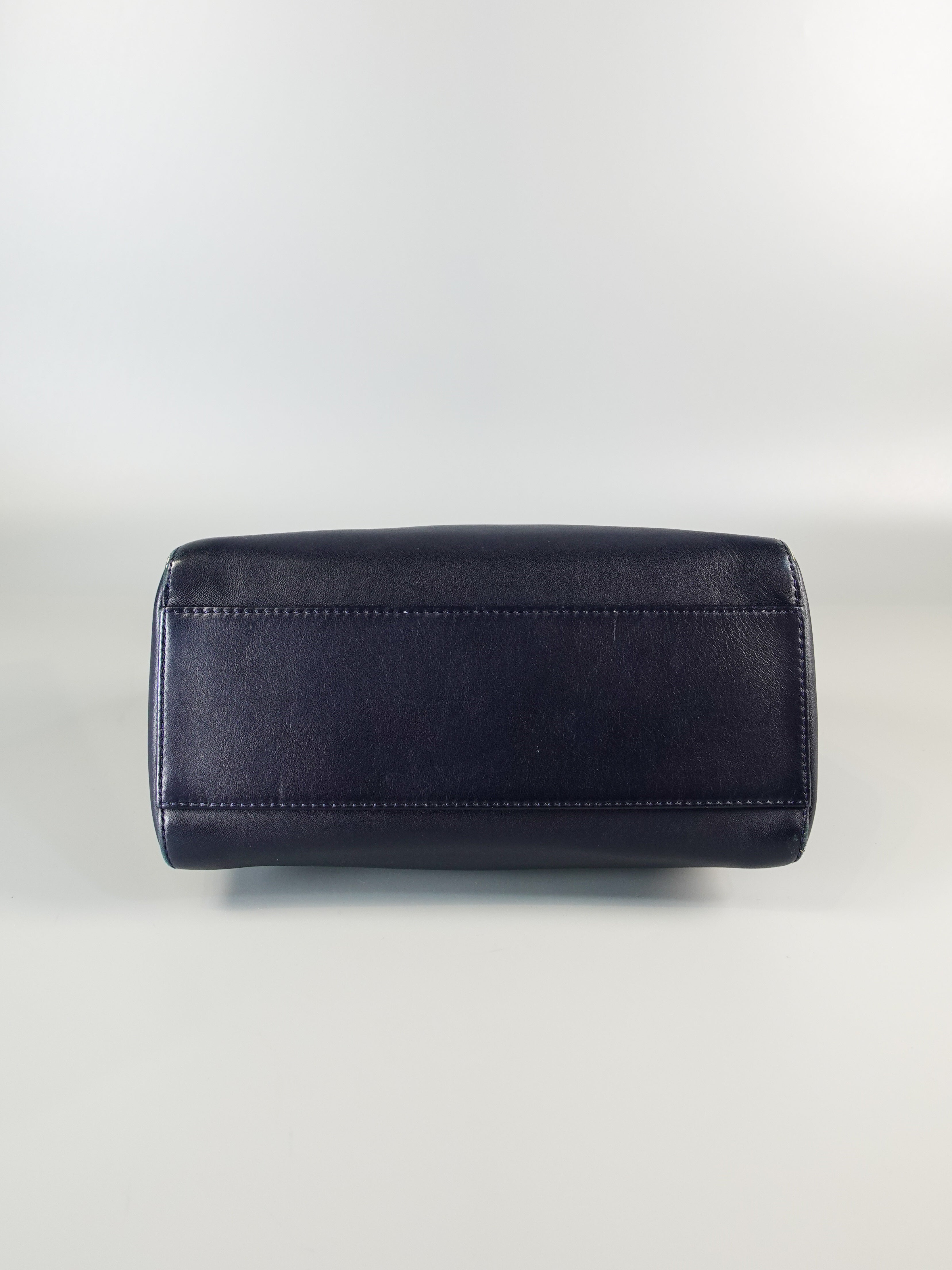 Mini Peekaboo in Navy Blue Leather with Python Top Handle | Purse Maison Luxury Bags Shop