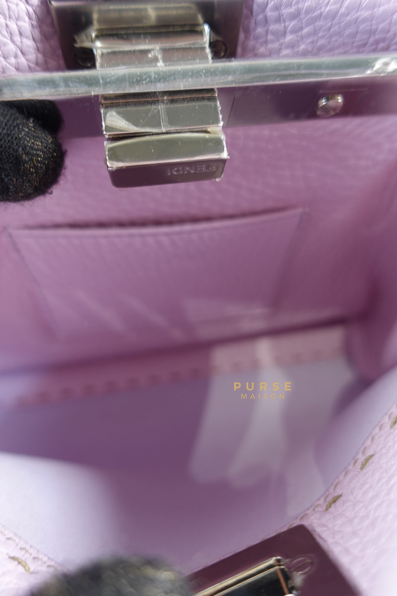 Mini Peekaboo Selleria Light Purple & Silver Hardware | Purse Maison Luxury Bags Shop